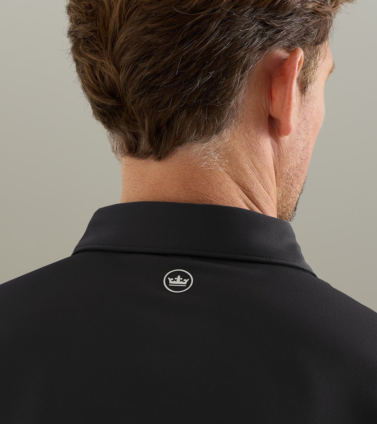 Solid Performance Jersey Polo in Black - Alternate Image 3