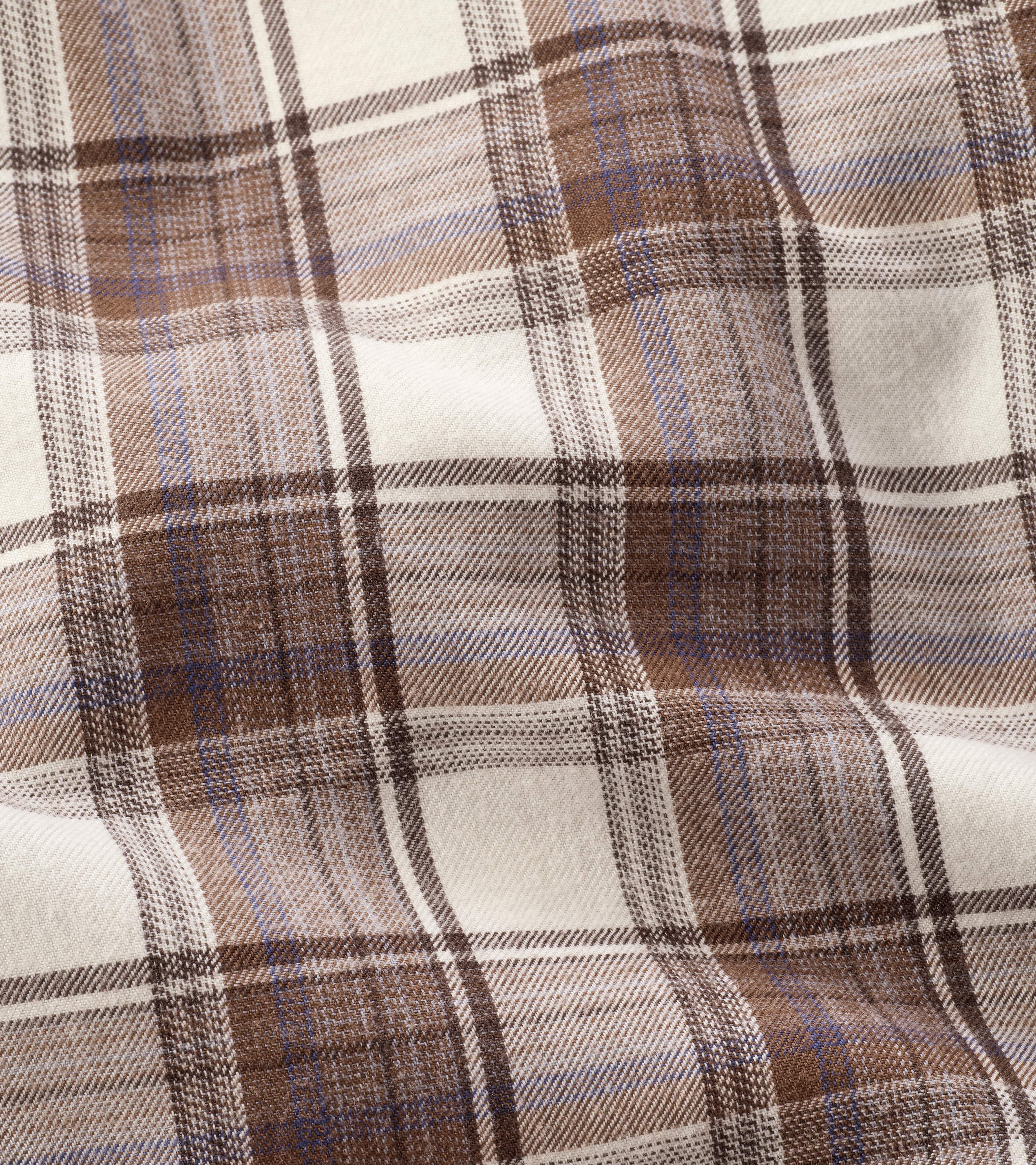 Cannon Performance Flannel Sport Shirt in Winter Ivory - Alternate Image 4
