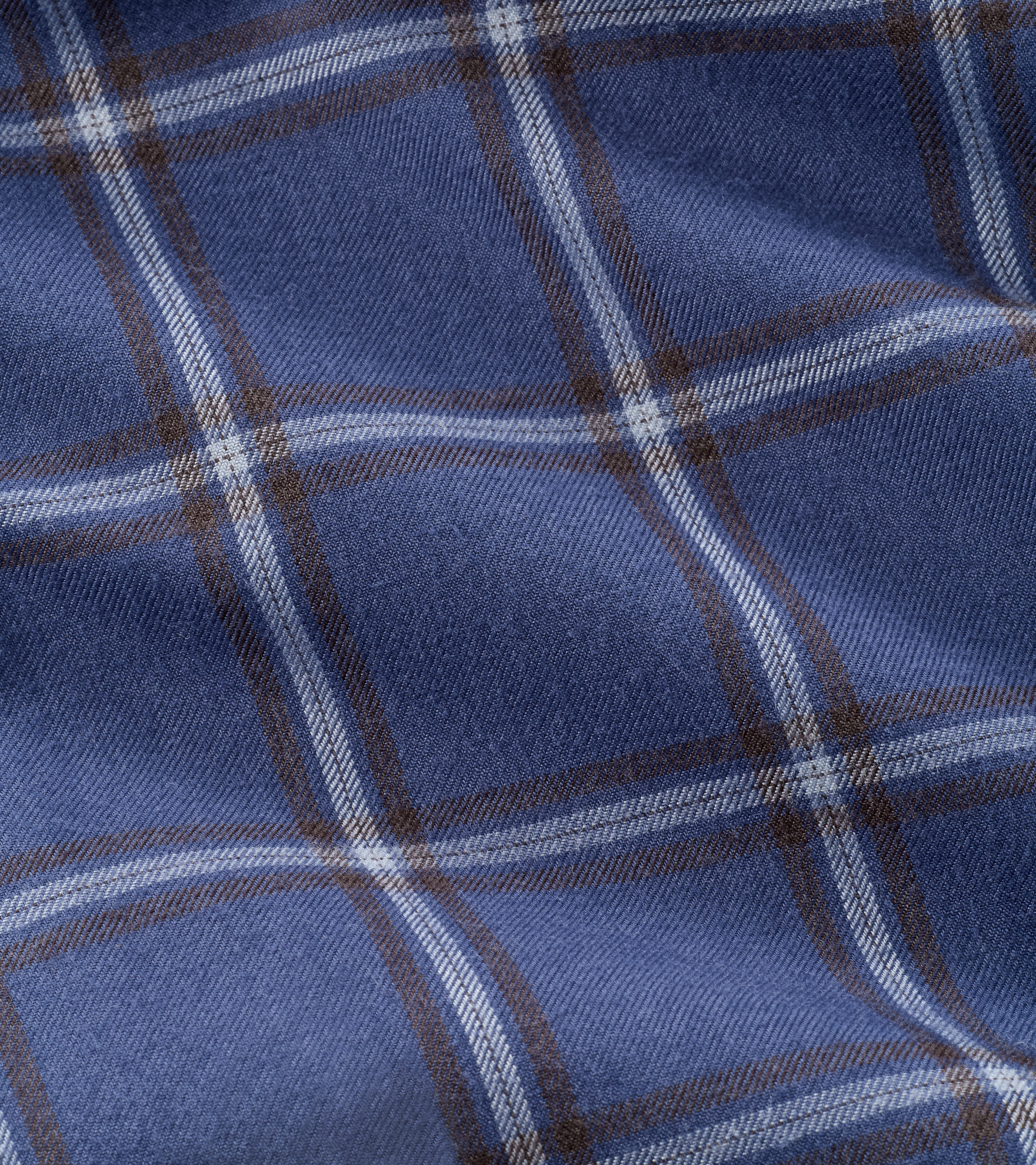 Preston Performance Flannel Sport Shirt in CROWN BLUE - Alternate Image 4