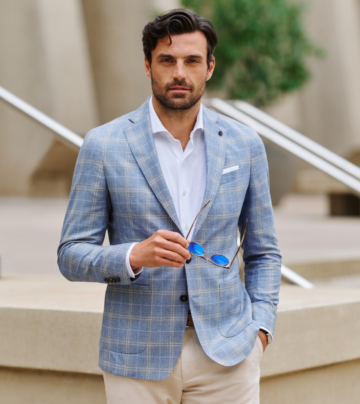 Joules Plaid Blazer in WHITEHAVEN BLUE - Alternate Image 5