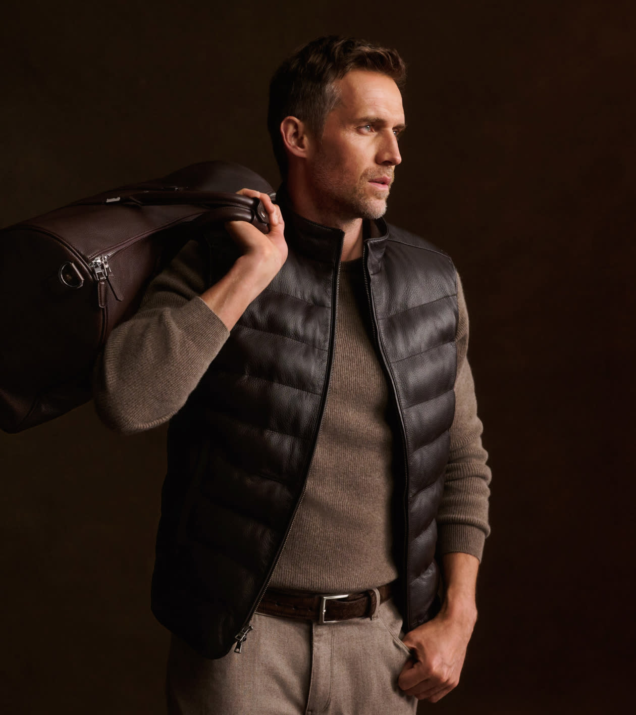 Deerskin Leather Vest in Espresso - Alternate Image 5