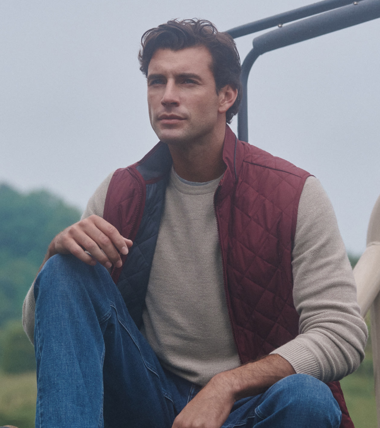 Essex Gilet in Bordeaux - Alternate Image 5