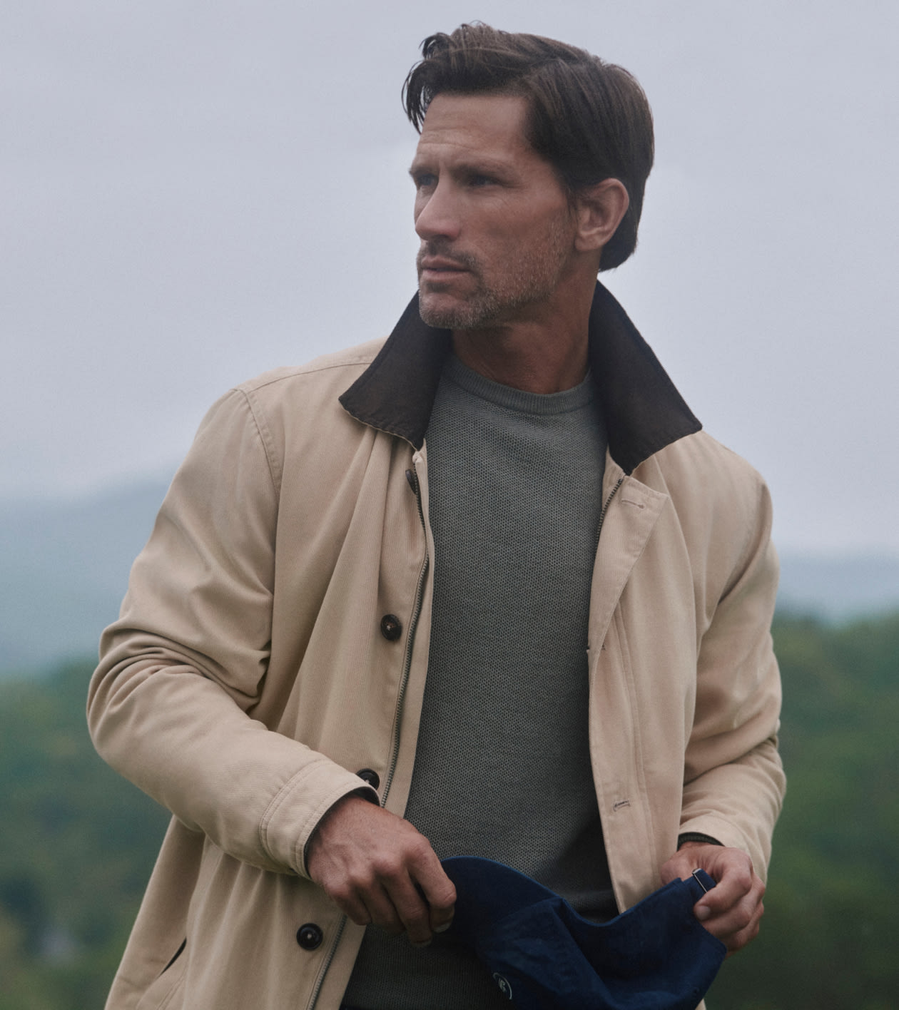 Chatham Cotton Cashmere Coat in Sand - Alternate Image 5