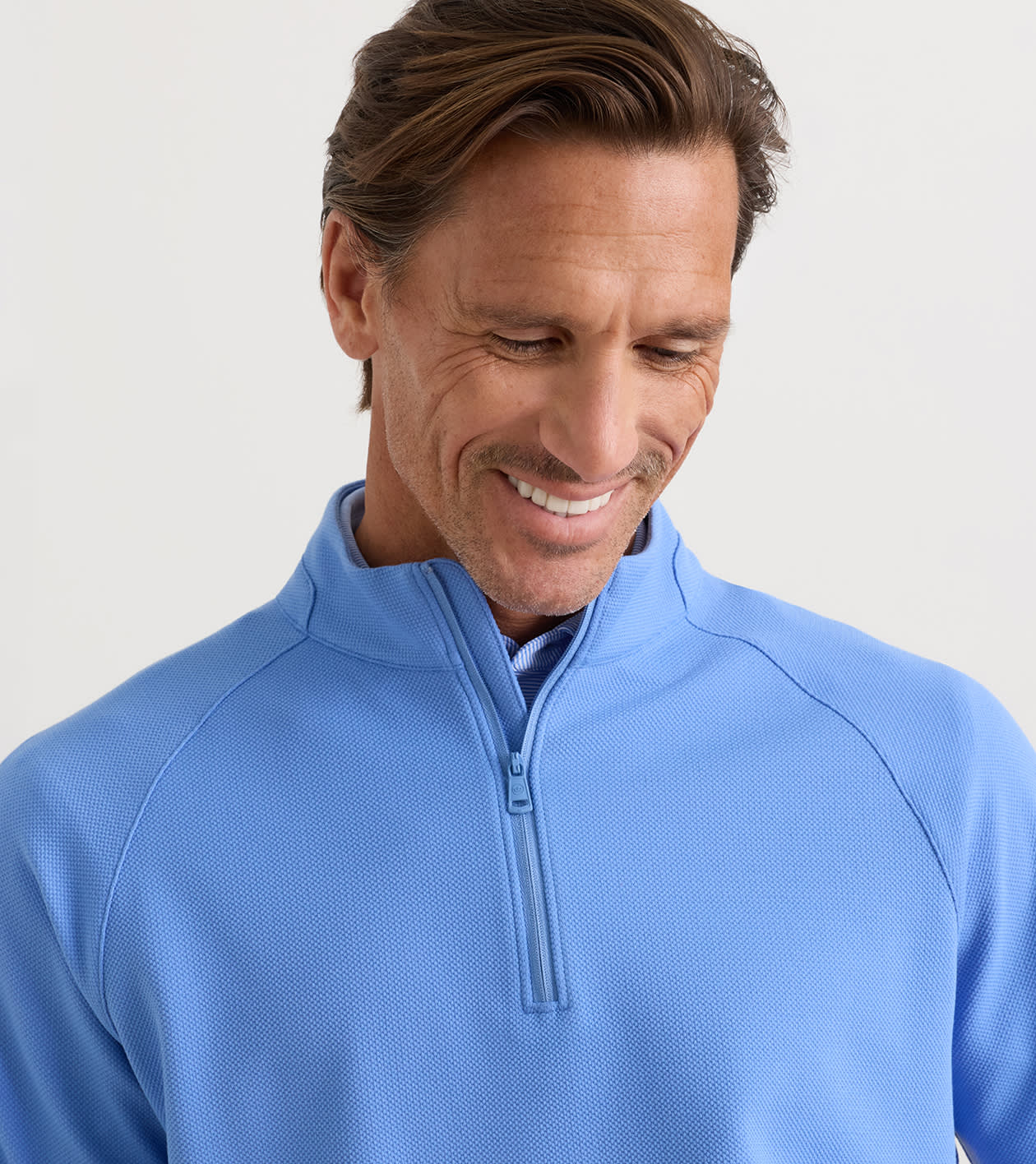 Cradle Piqu&eacute; Performance Quarter-Zip in Vessel - Alternate Image 4