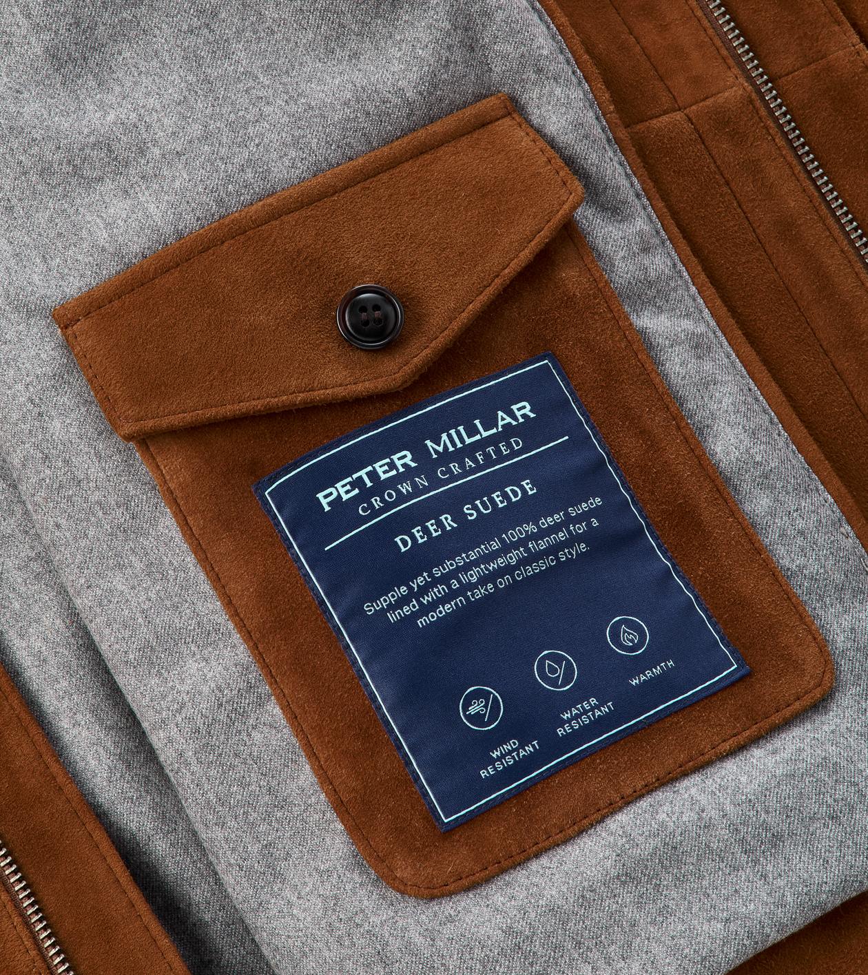Deerskin Suede Jacket in Saddle - Alternate Image 7