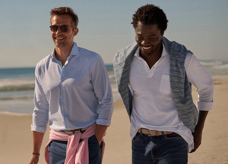 Two men at the beach; spring 2026