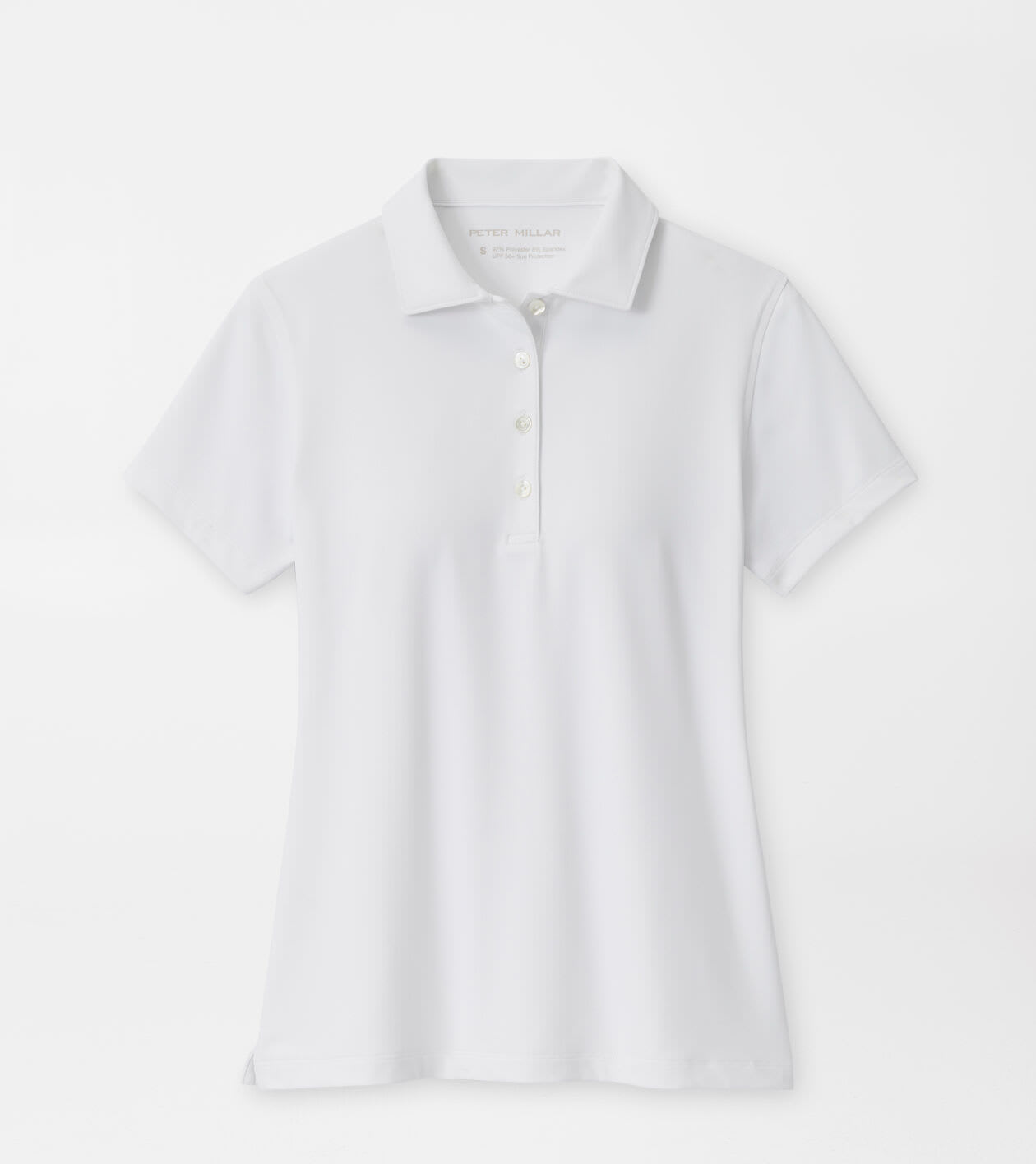 Peter Millar Women's White Short Sleeve Button Polo