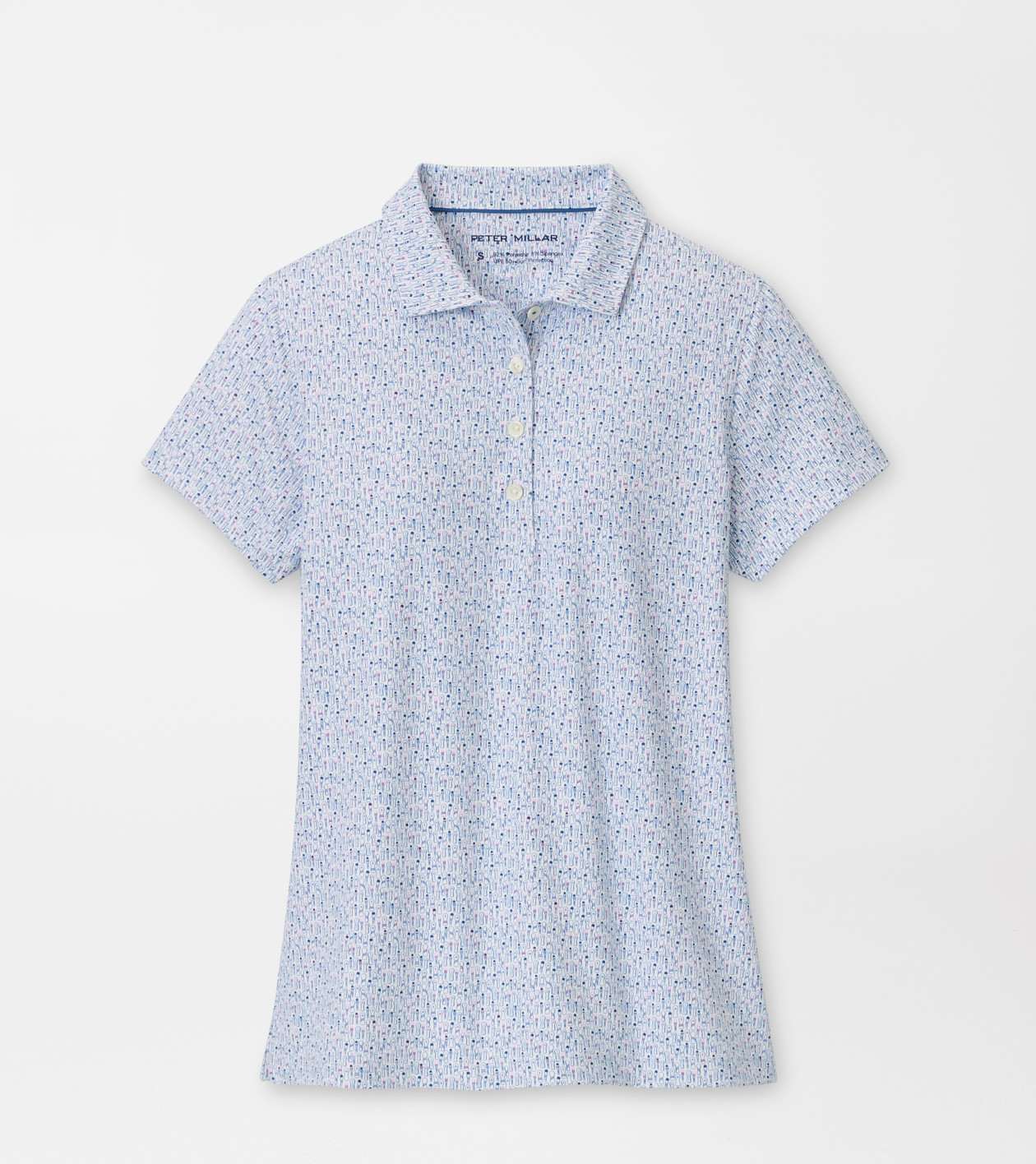 Peter Millar Women's Multi Fairway Frills Short Sleeve Jersey Polo