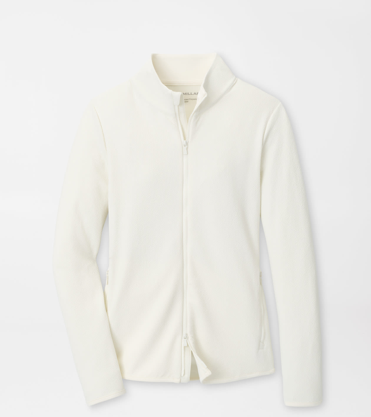 Peter Millar Women's Soft White Lumi-Knit Lite Performance Full Zip