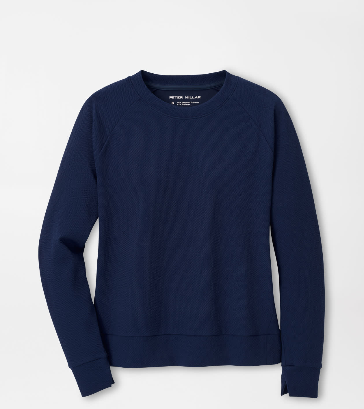 Peter Millar Women's Navy Lumi-Knit Lite Performance Crewneck