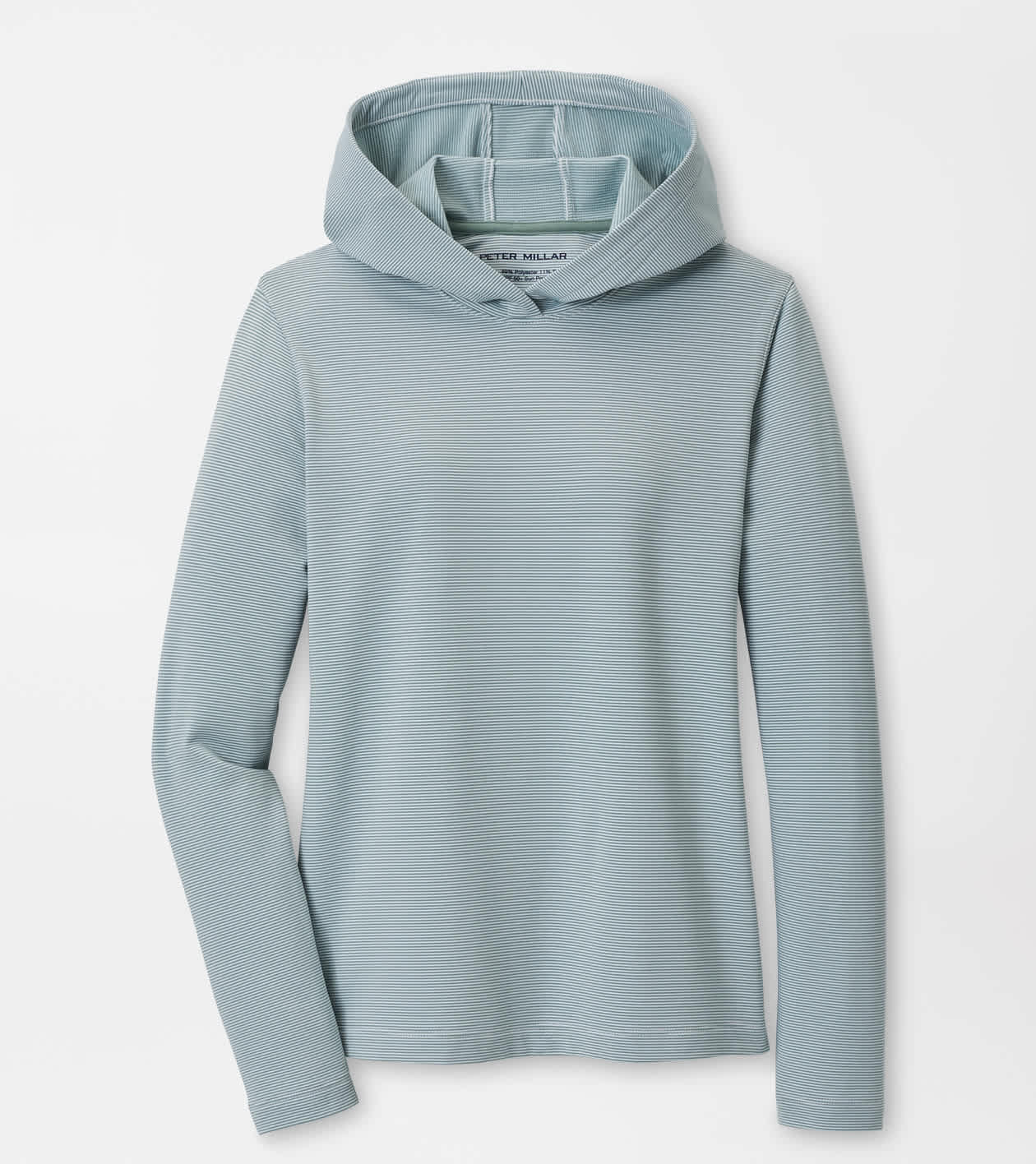 Peter Millar Women's Willow/White Sugar Stripe Pine Performance Hoodie