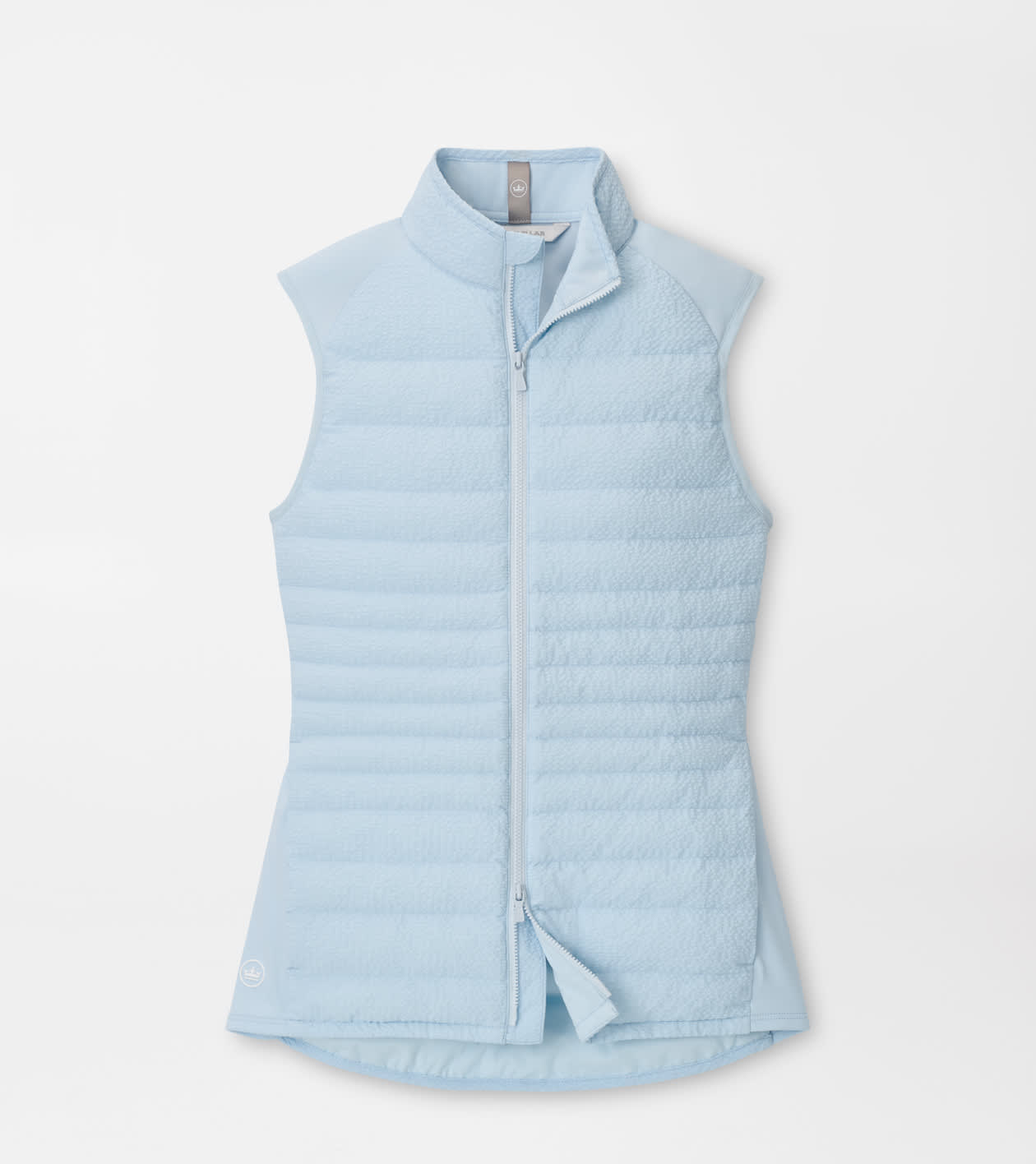 Peter Millar Women's Blue Brisk Fuse Seersucker Hybrid Gilet