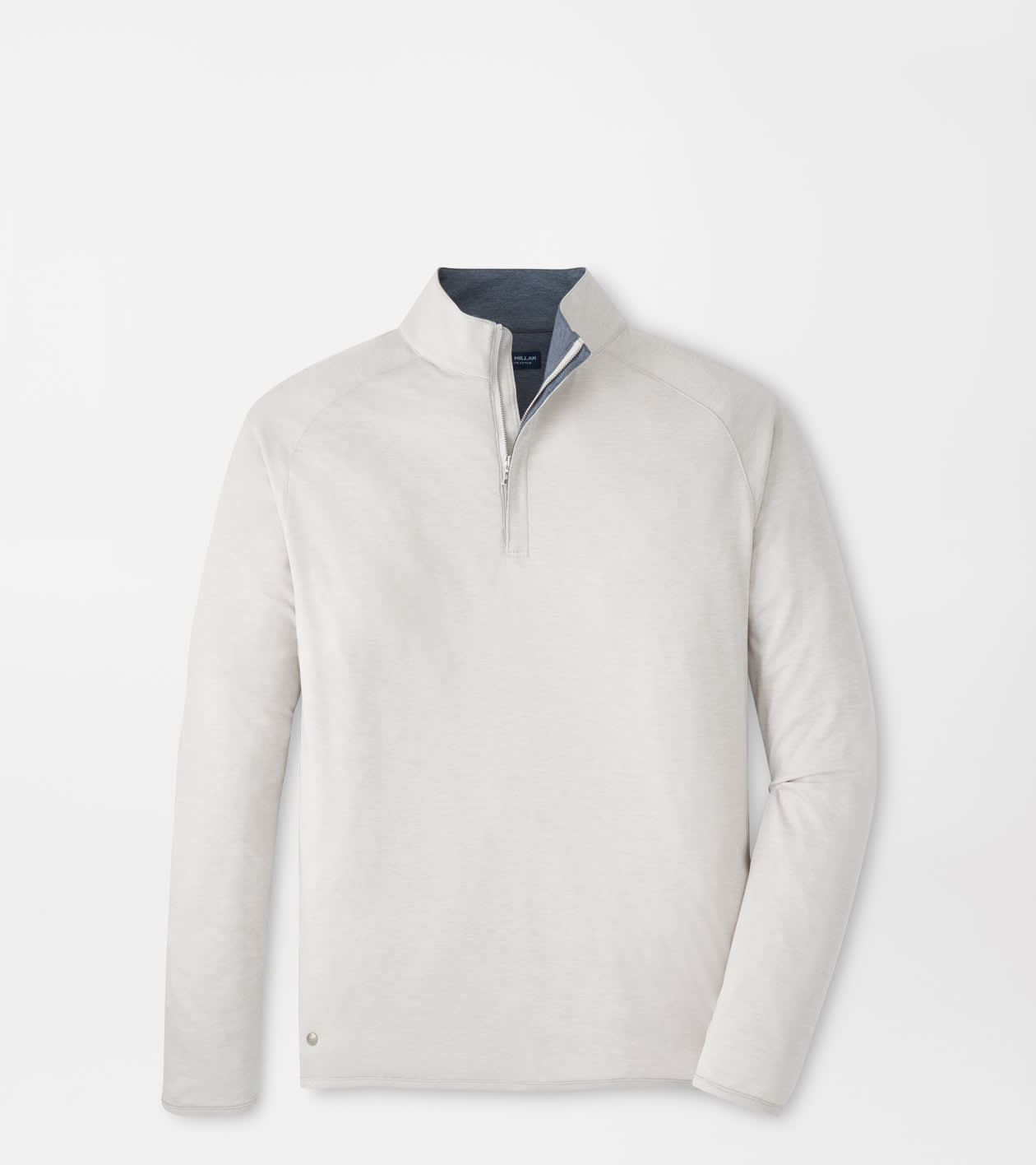 Peter Millar Men's British Grey Stealth Performance Quarter-Zip