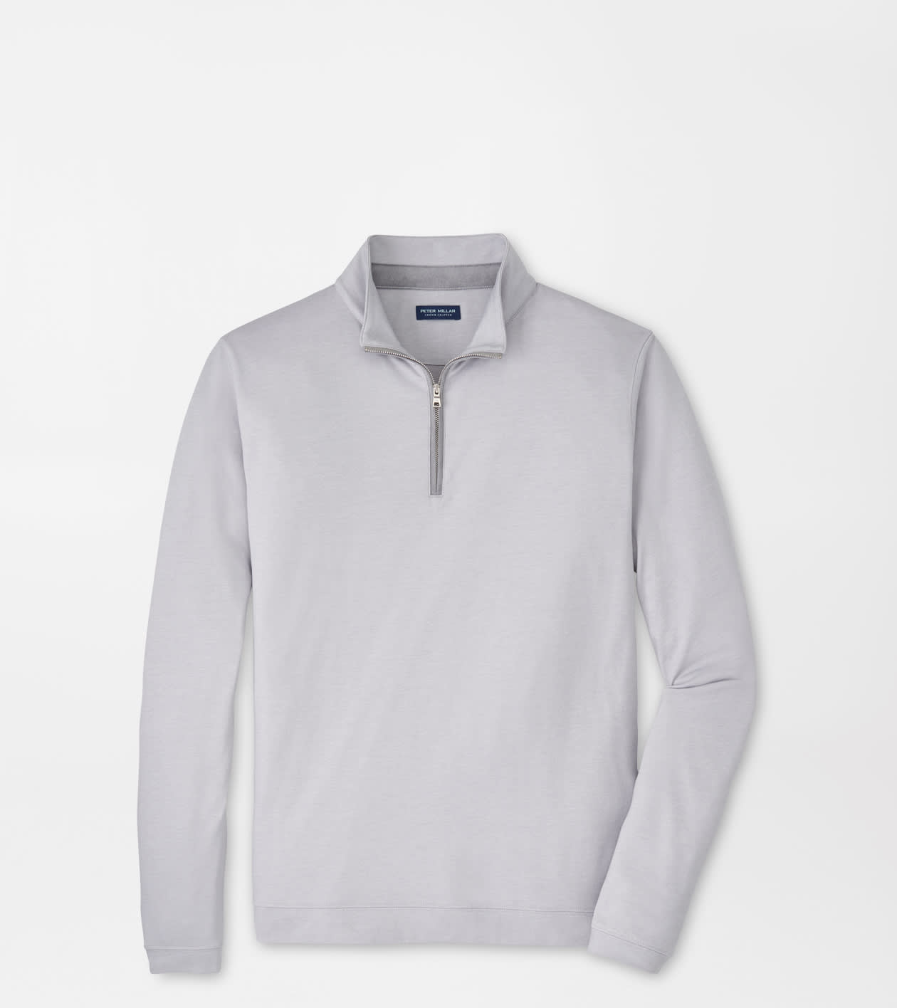 Peter Millar Men's Gale Grey Albatross Cotton-Blend Piqué Quarter-Zip