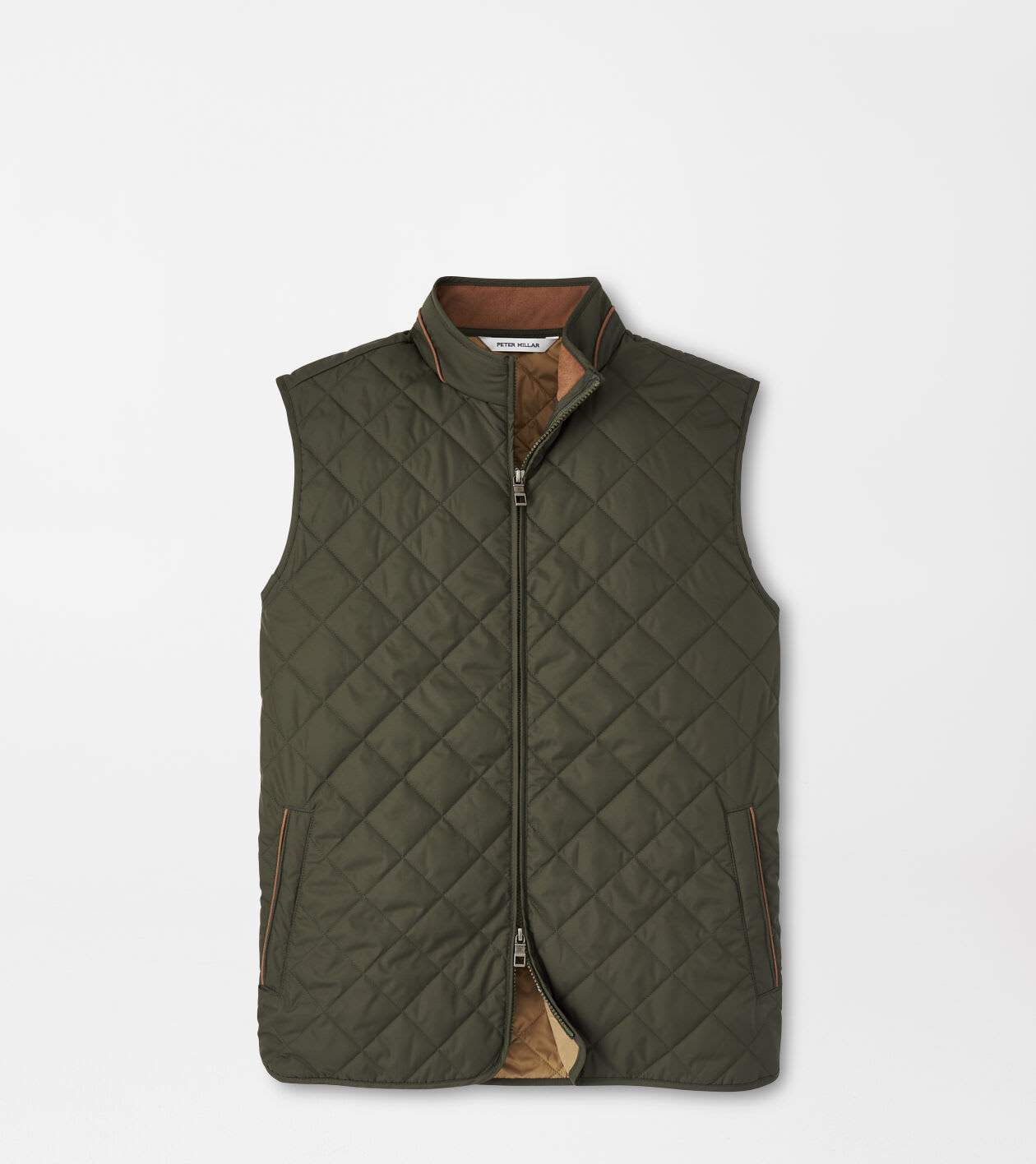 Peter Millar Men's Dark Olive Essex Gilet
