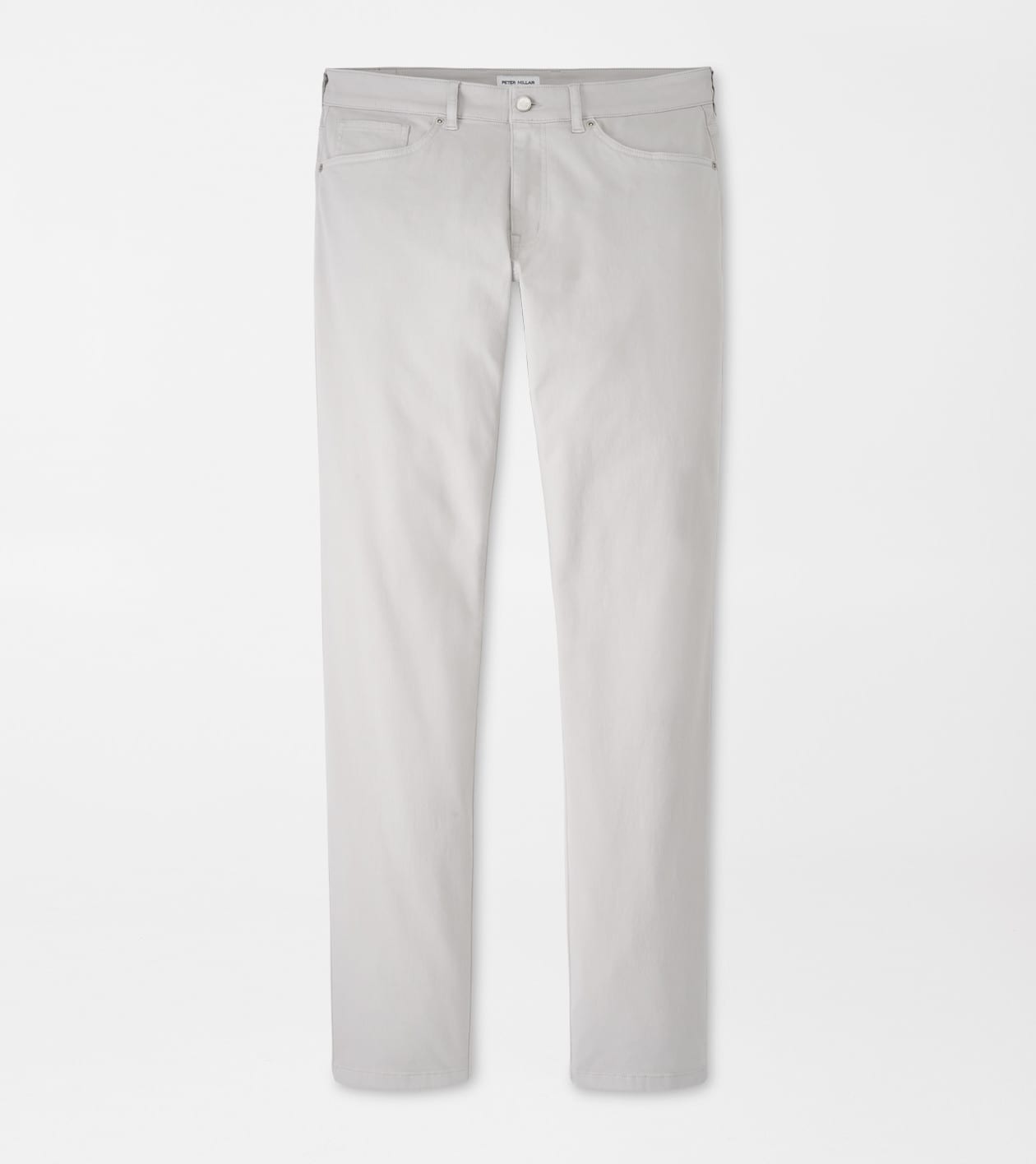 Peter Millar Men's Light Grey Signature Sateen Five-Pocket Trouser
