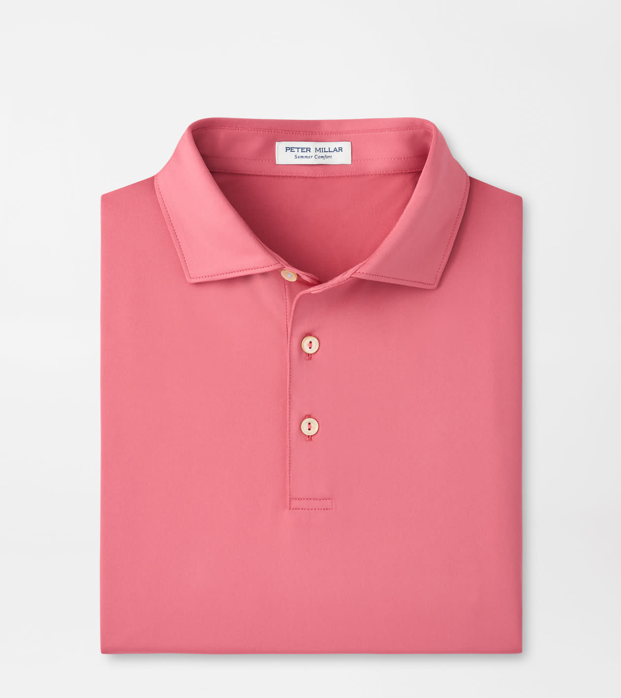 Peter Millar Men's Chili Red Solid Performance Jersey Polo