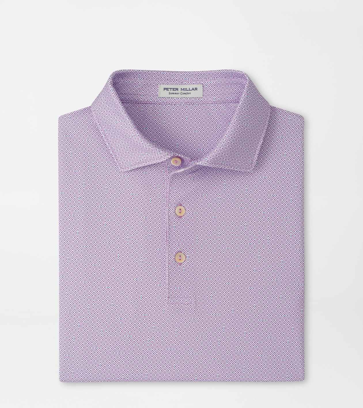 Peter Millar Men's Purple Iris Ashgrove Performance Jersey Polo