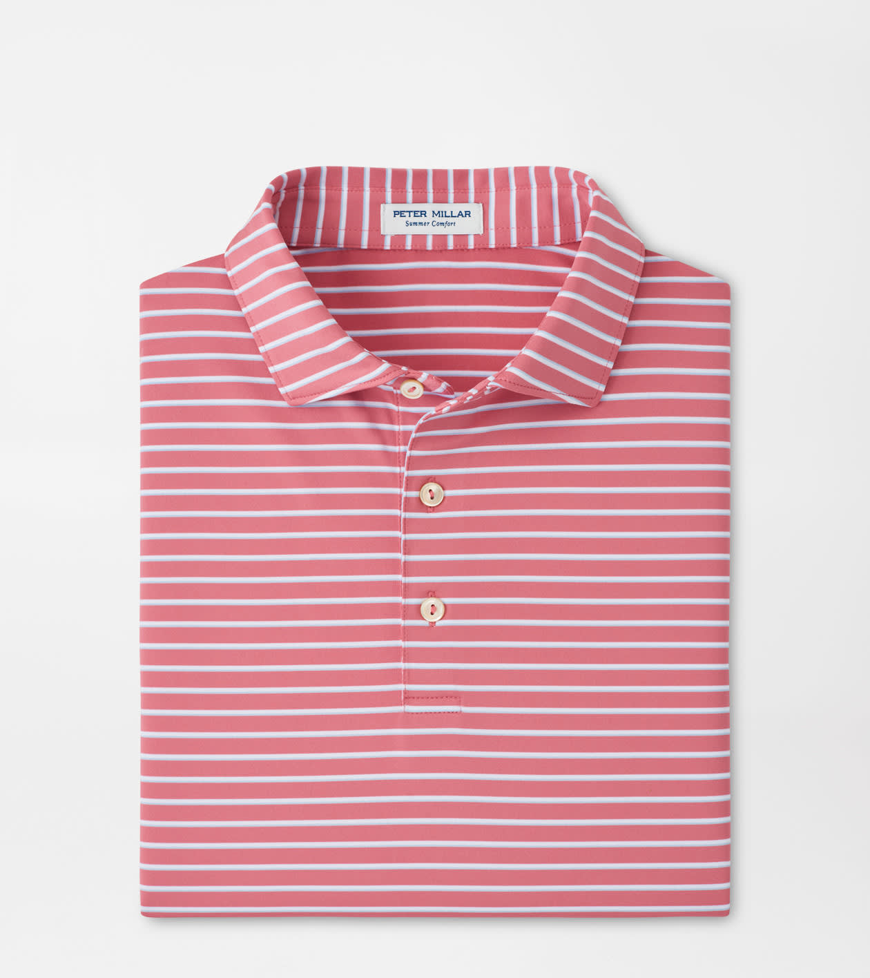 Peter Millar Men's Chili Red Dunnes Performance Jersey Polo