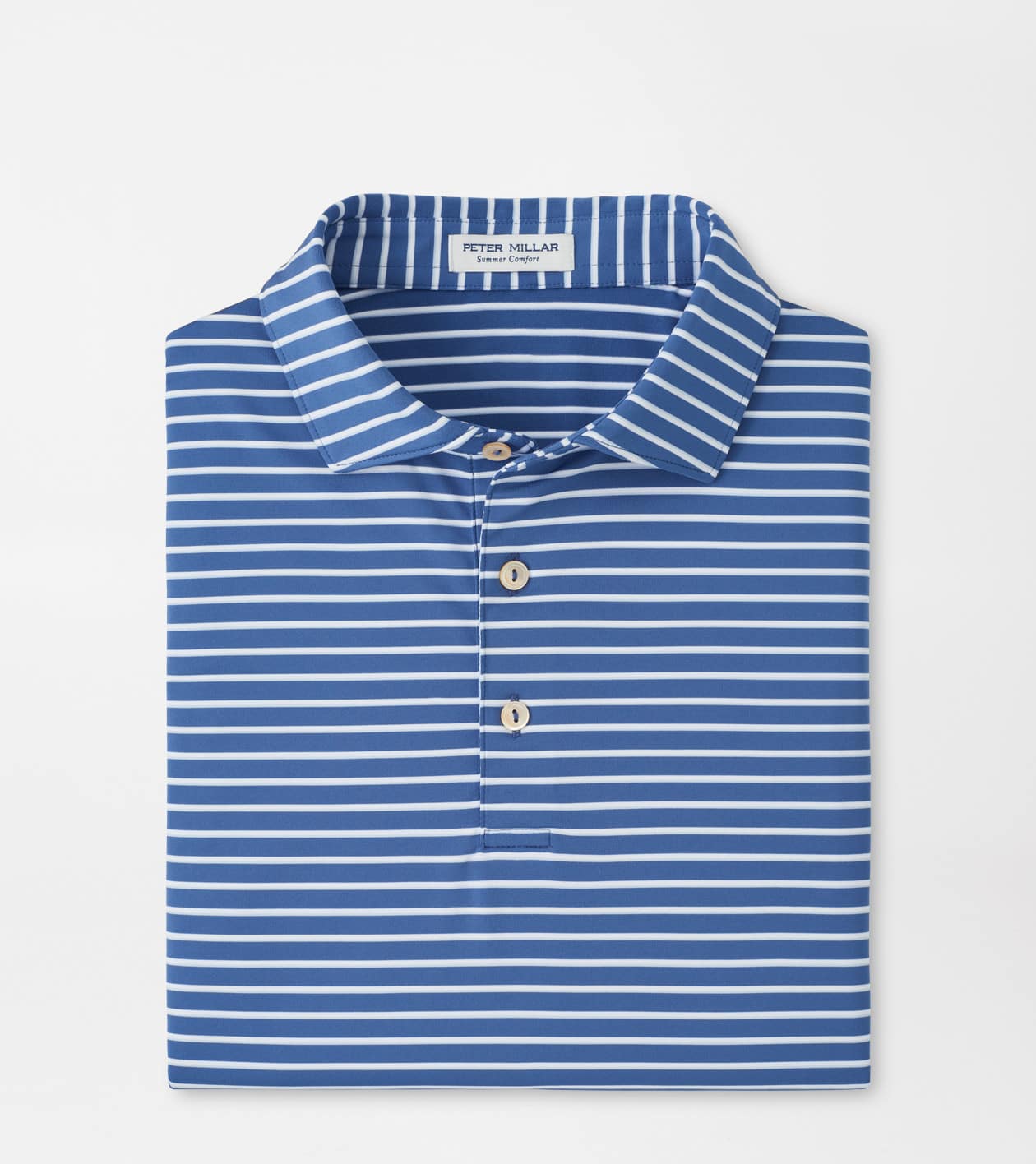 Peter Millar Men's Windsor Blue Dunnes Performance Jersey Polo