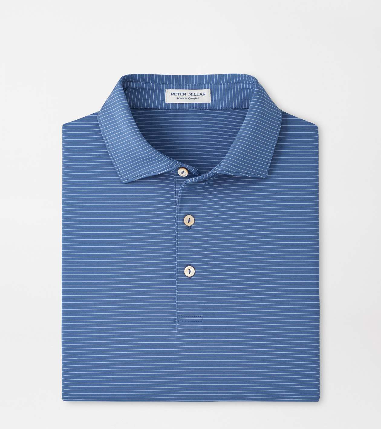 Peter Millar Men's Windsor Blue Highlands Performance Jersey Polo