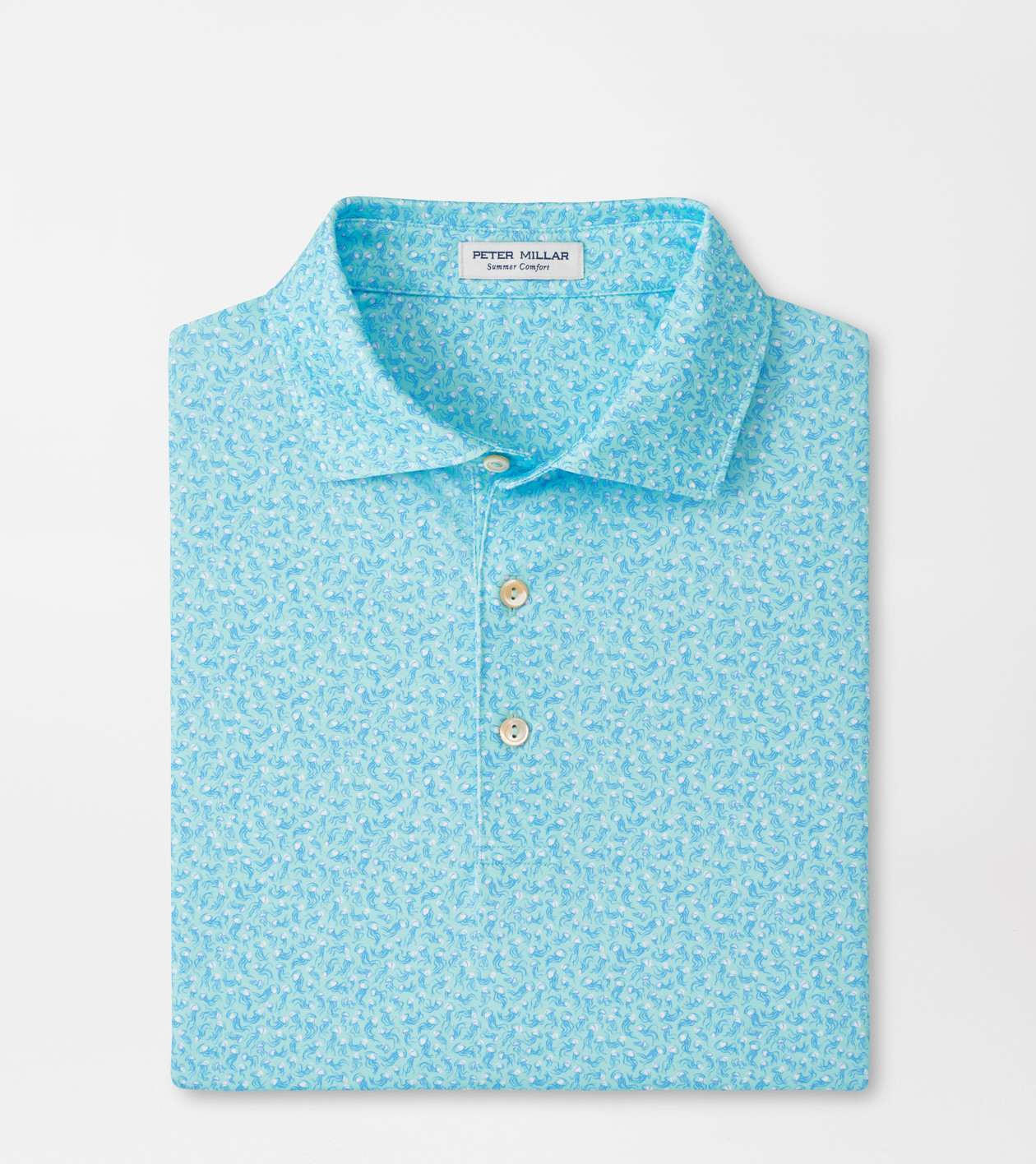 Peter Millar Men's Clearwater Jellyfish Performance Jersey Polo