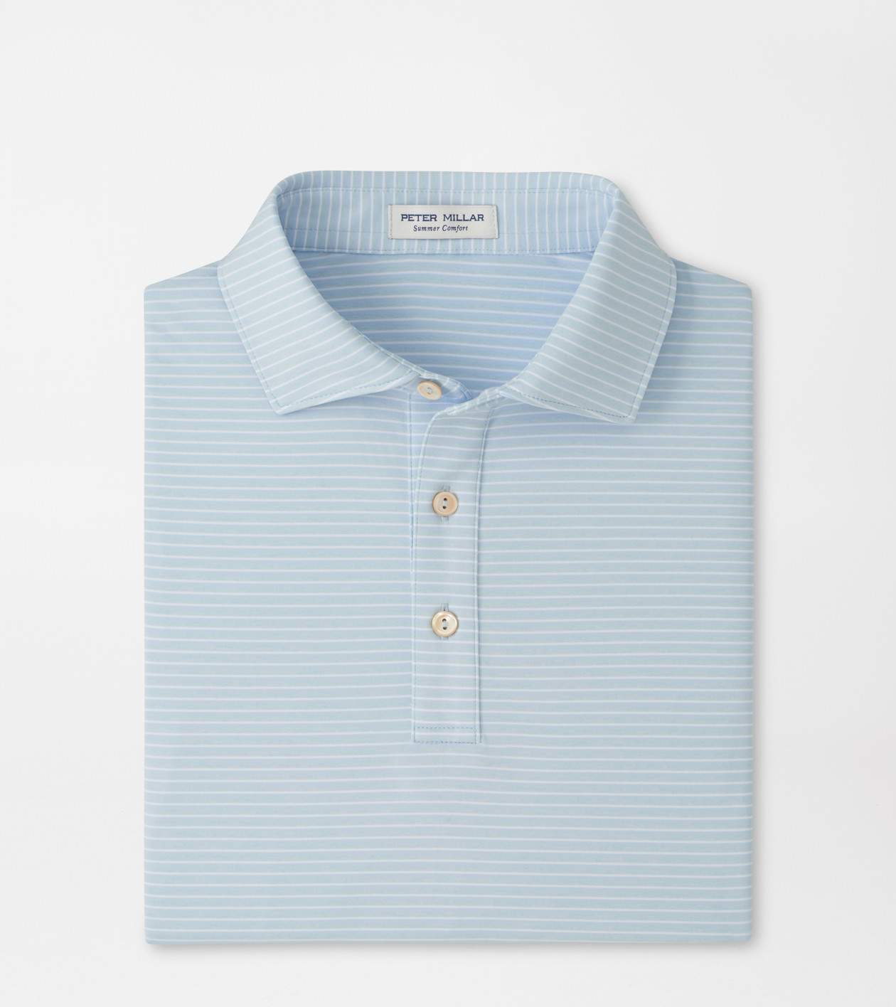 Peter Millar Men's Stream Blue Merion Performance Jersey Polo