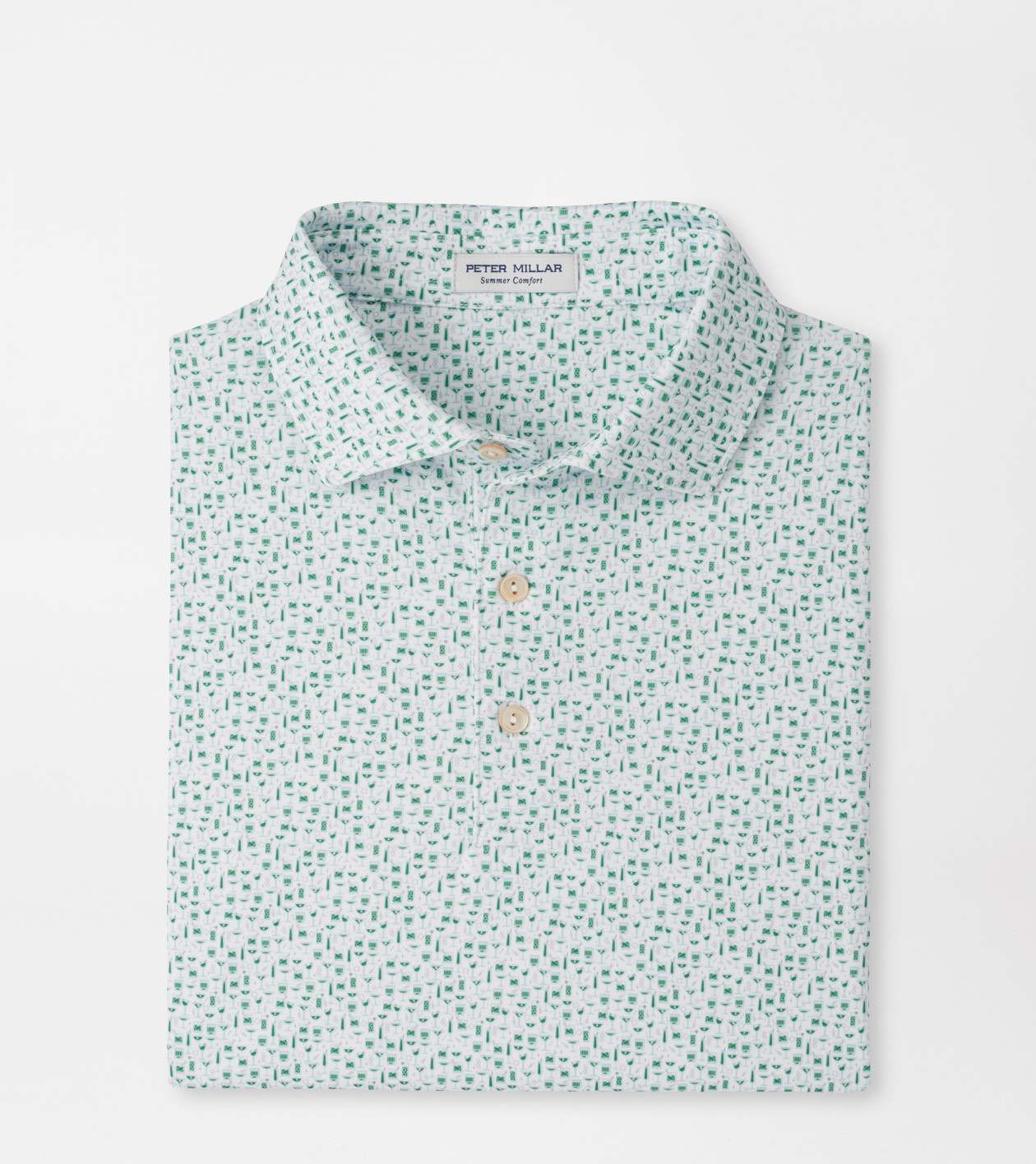 Peter Millar Men's White Cheers Performance Jersey Polo