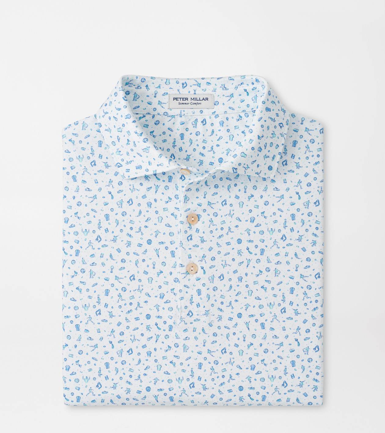 Peter Millar Men's White Goalie Performance Jersey Polo