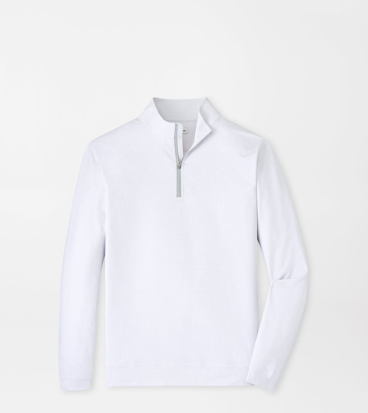 Peter Millar Men's White Perth Basketweave Performance Quarter-Zip