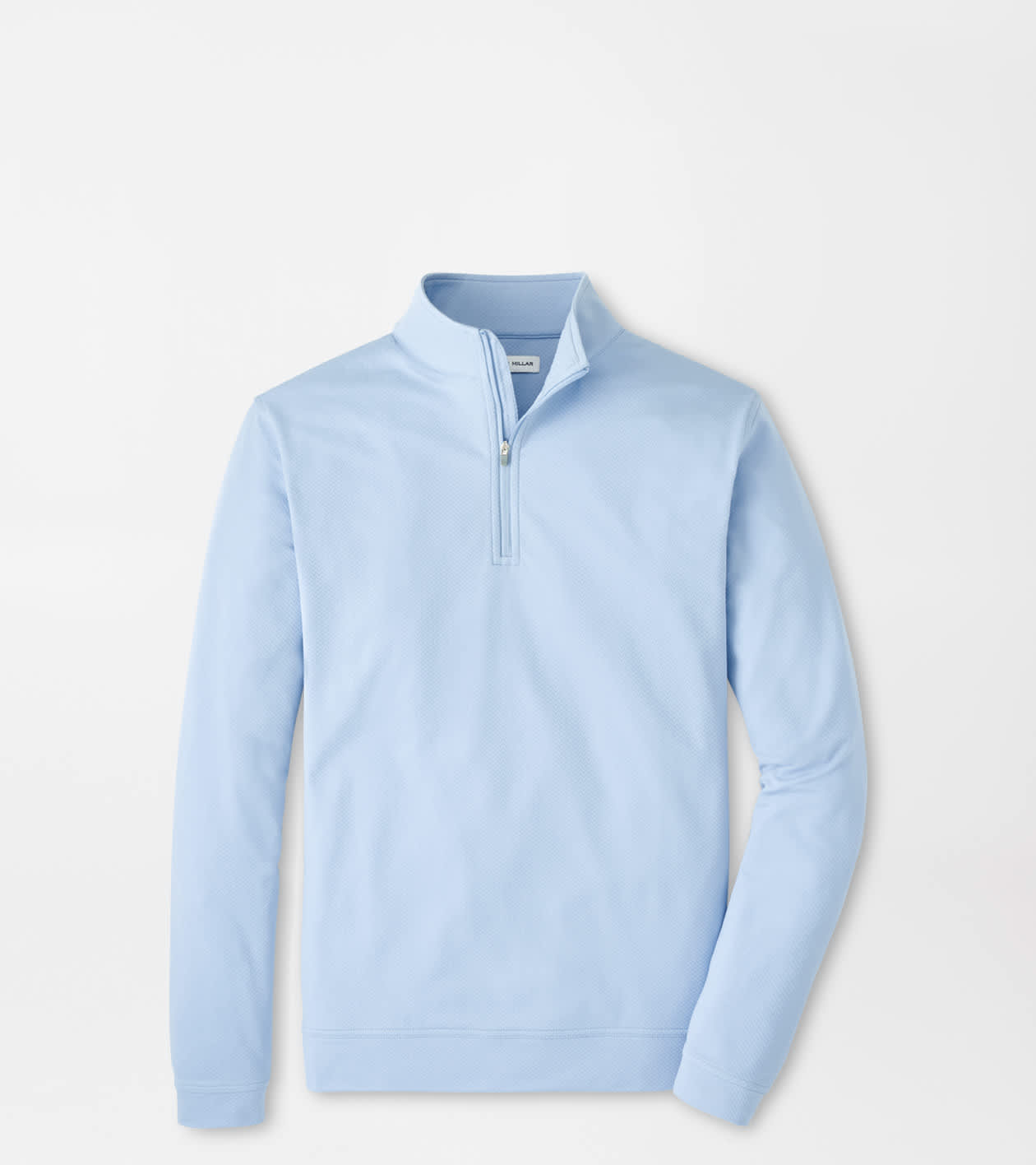 Peter Millar Men's Stream Blue Perth Cross-Hatch Performance Quarter-Zip