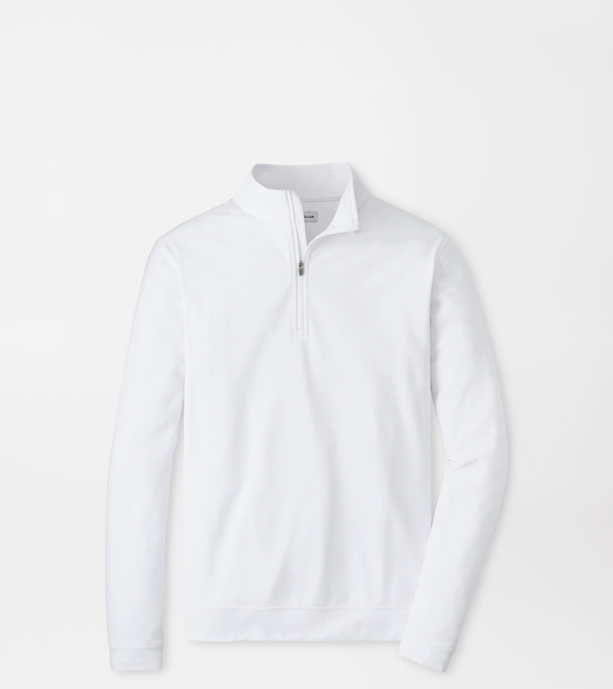 Peter Millar Men's White Perth Cross-Hatch Performance Quarter-Zip