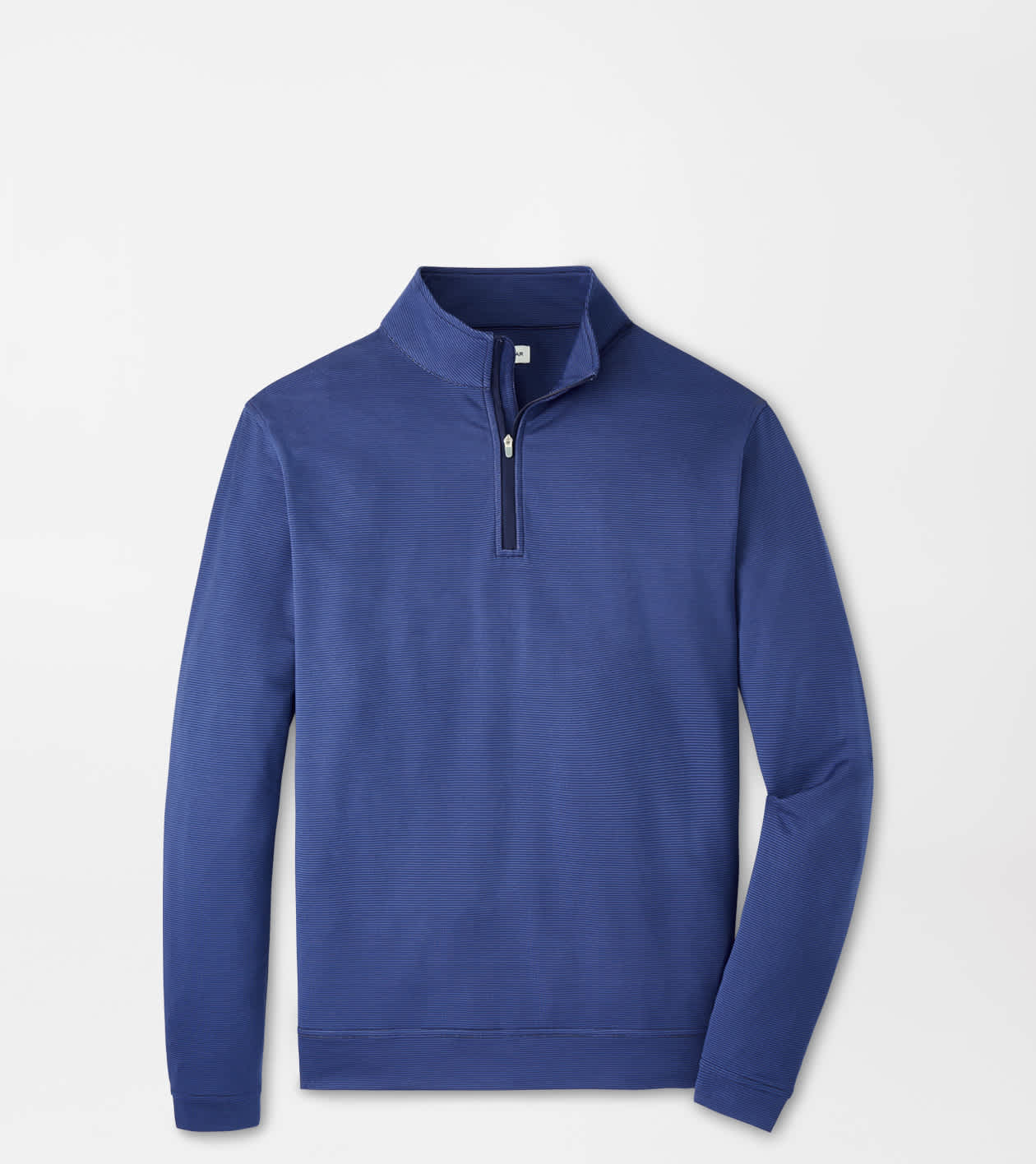 Peter Millar Men's Navy / Sport Navy Perth Sugar Stripe Performance Quarter-Zip