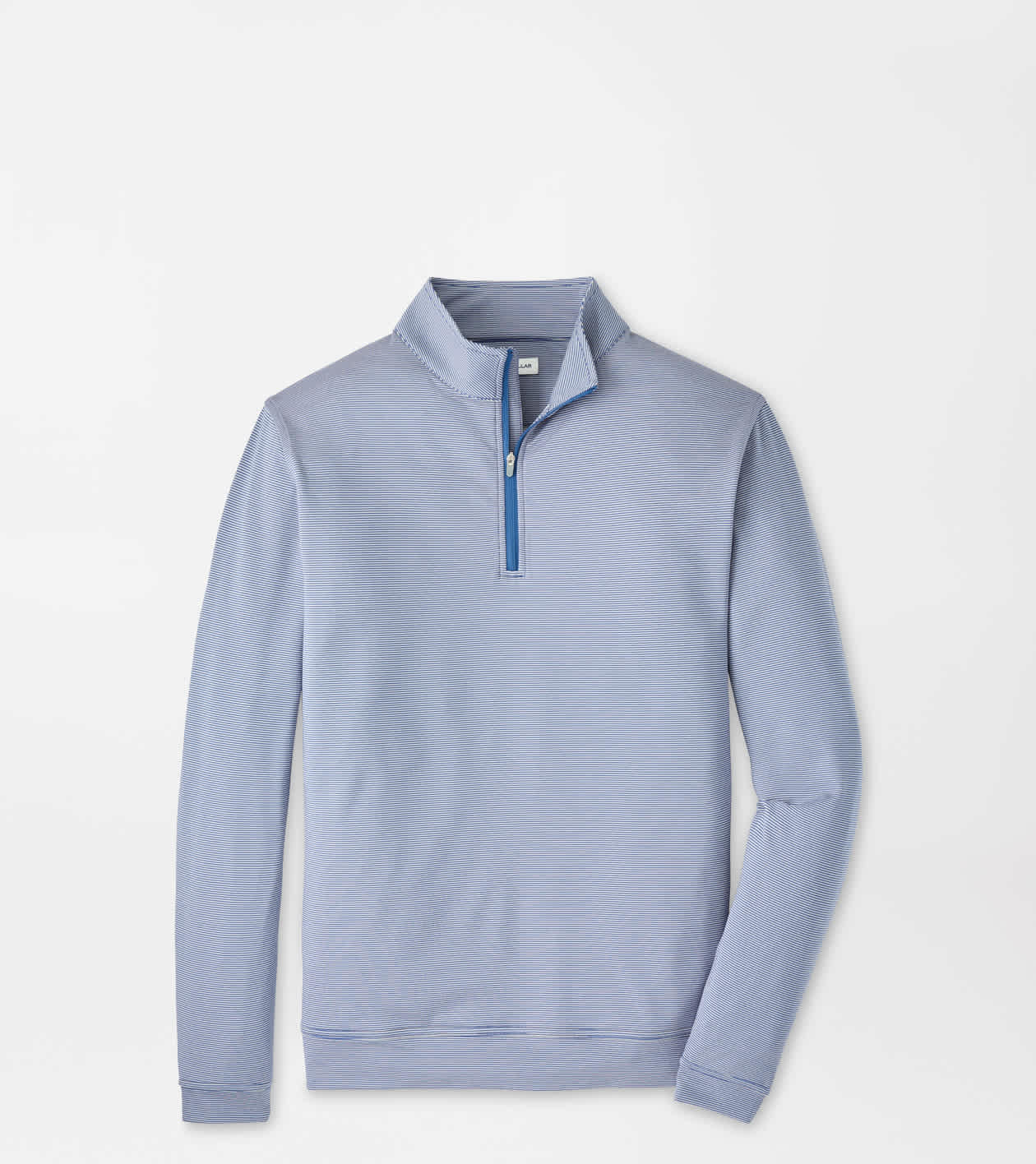 Peter Millar Men's Windsor Blue Perth Sugar Stripe Performance Quarter-Zip