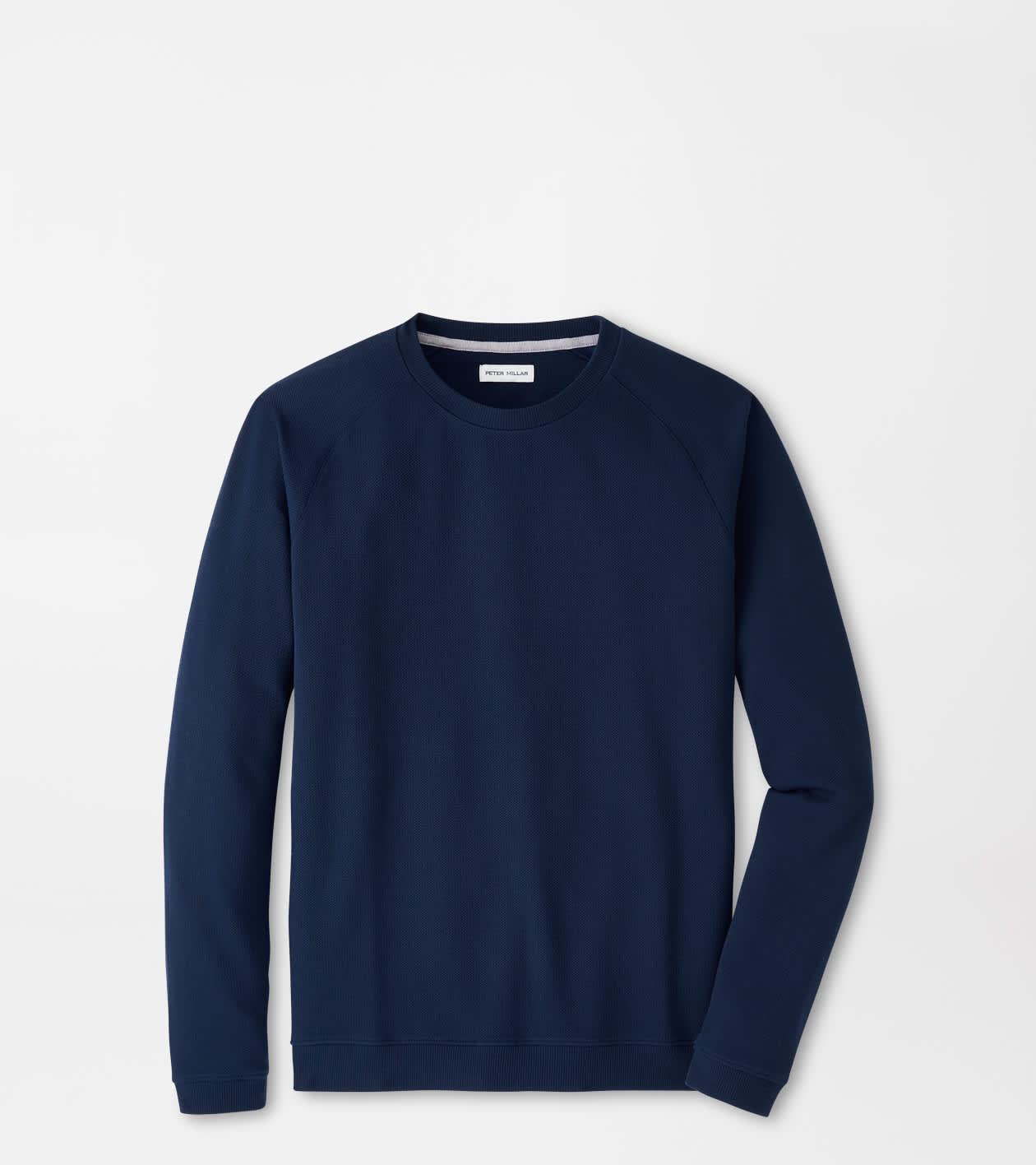 Peter Millar Men's Navy Cradle Piqué Performance Crewneck