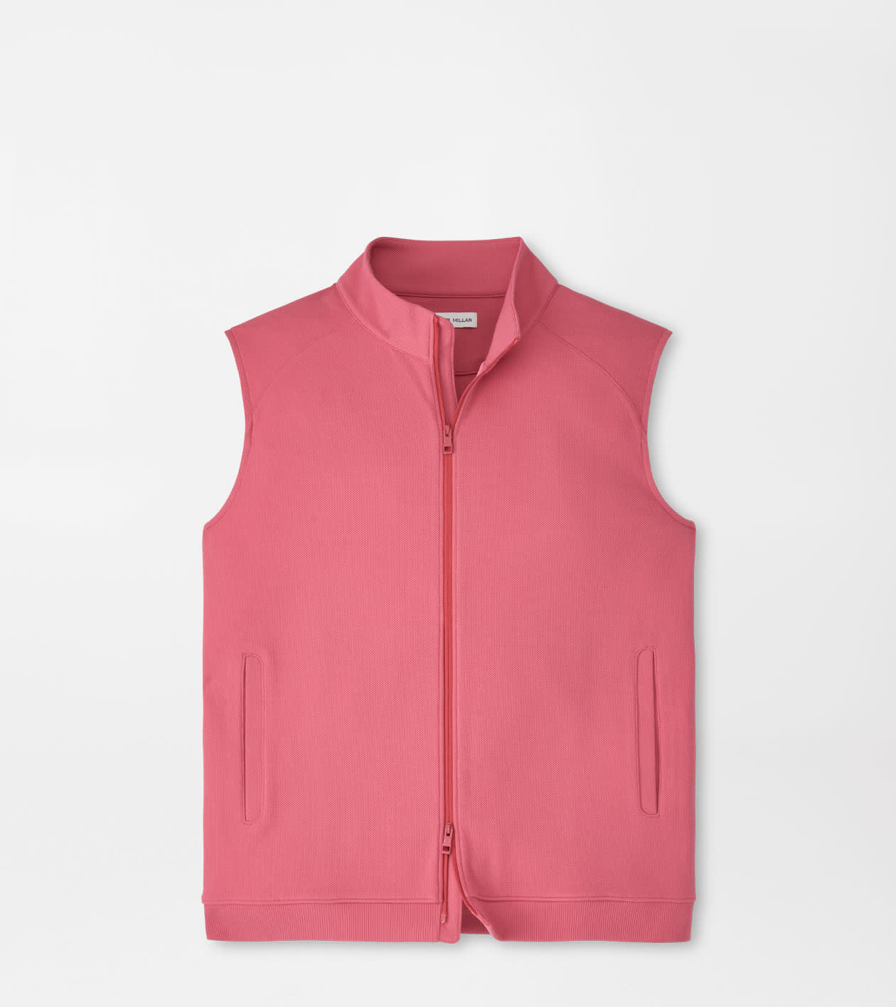 Peter Millar Men's Chili Red Cradle Piqué Performance Full-Zip Gilet