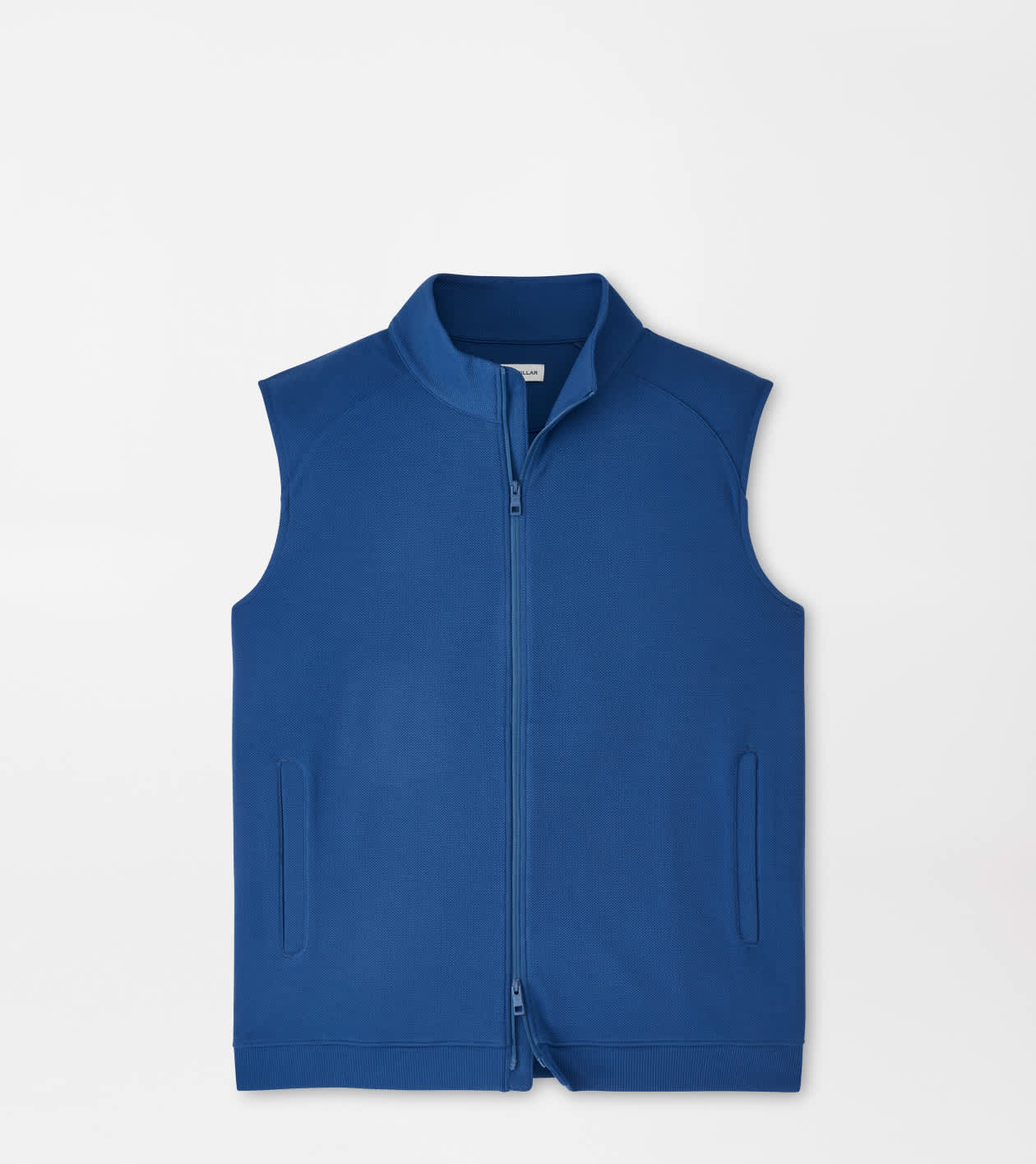 Peter Millar Men's Windsor Blue Cradle Piqué Performance Full-Zip Gilet