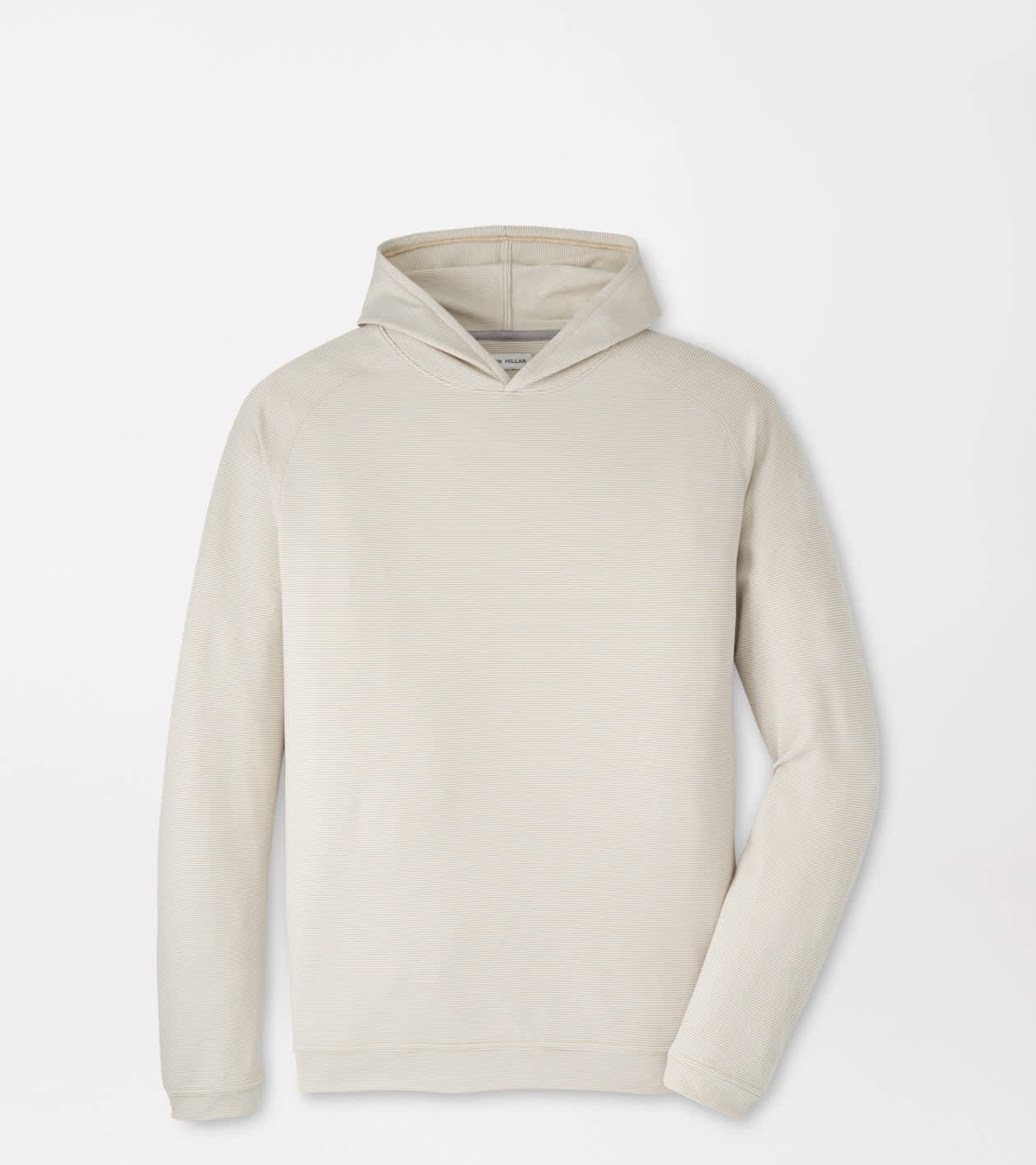 Peter Millar Men's Biscuit Pine Sugar Stripe Performance Hoodie