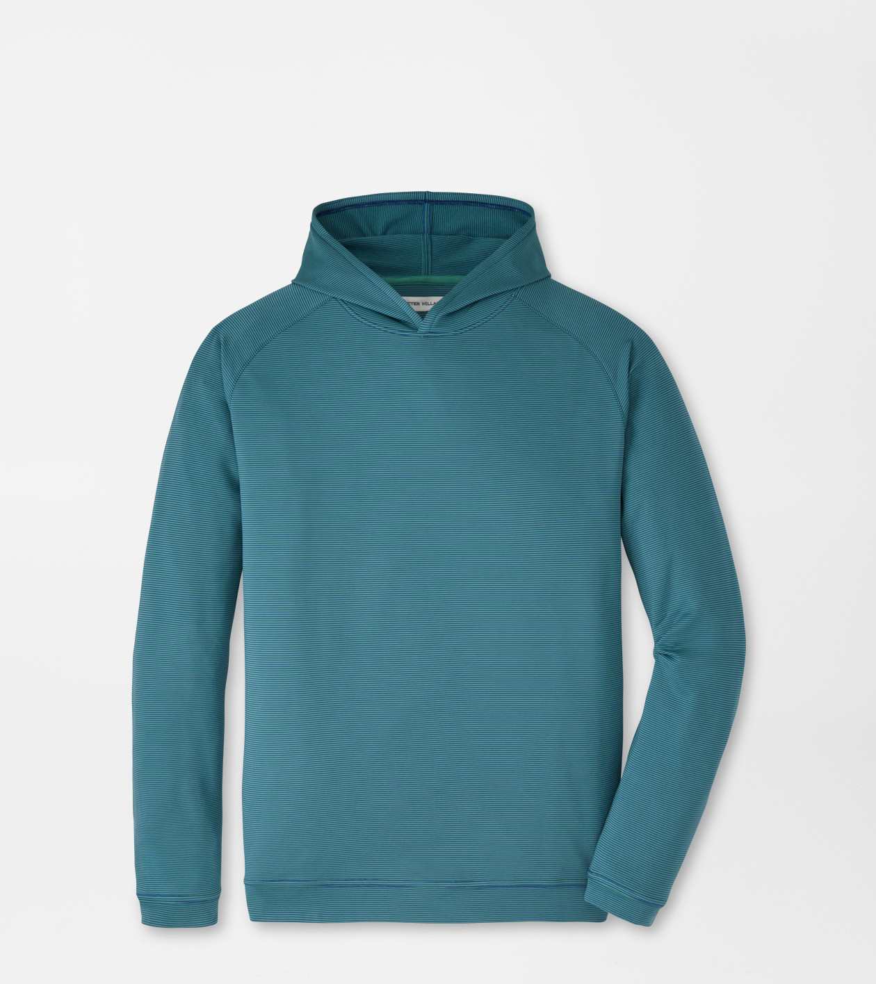 Peter Millar Men's Sport Navy Pine Sugar Stripe Performance Hoodie