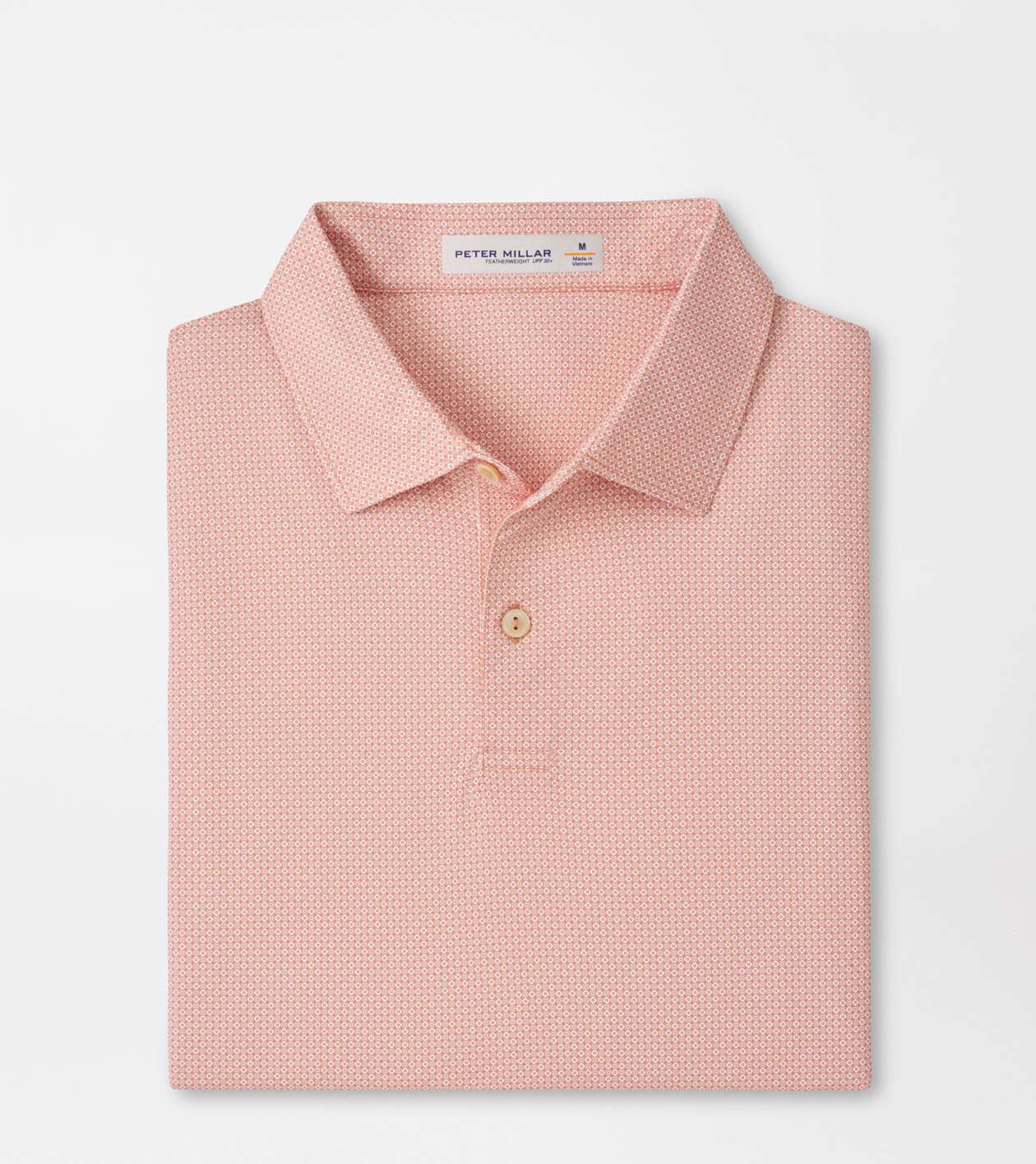 Peter Millar Men's Venetian Pink Featherweight Parke Performance Polo