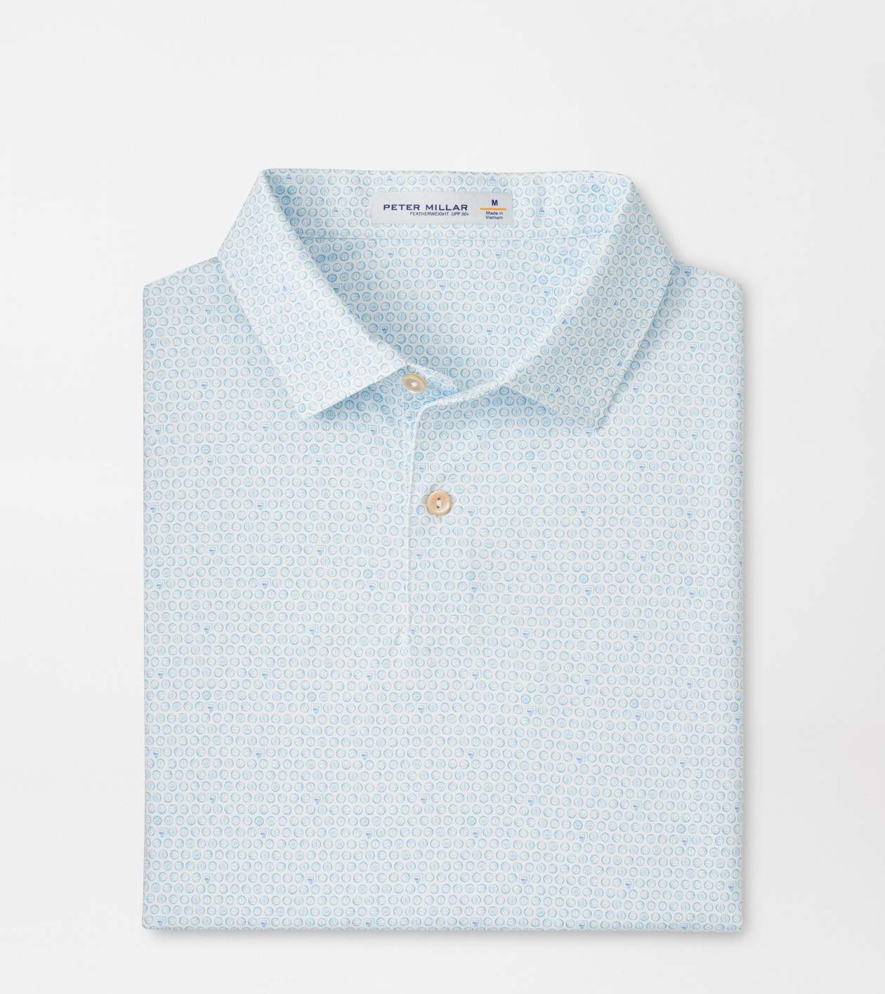 Peter Millar Men's White Featherweight Hoops Performance Polo