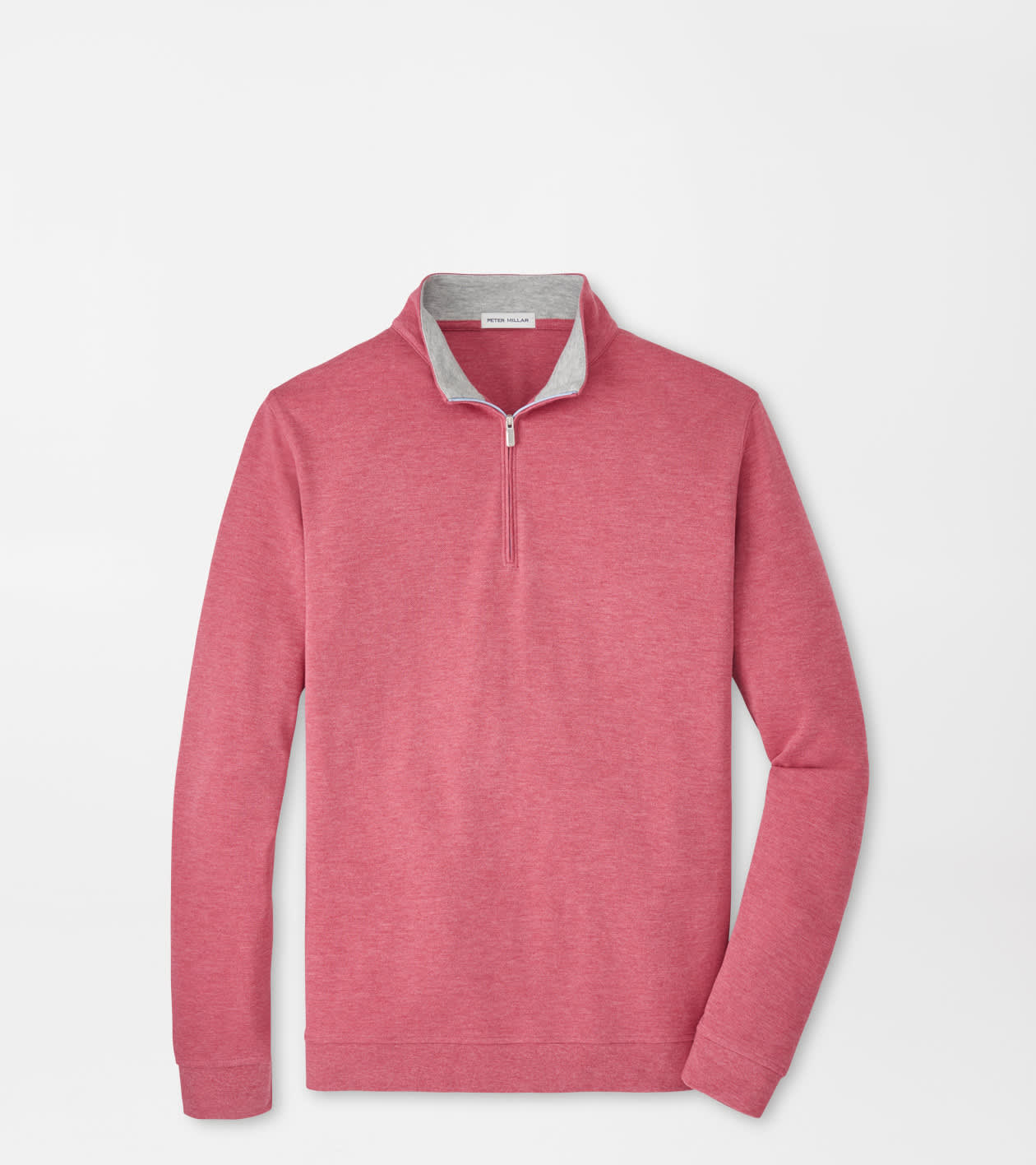 Peter Millar Men's Chili Red Crown Comfort Quarter-Zip Pullover