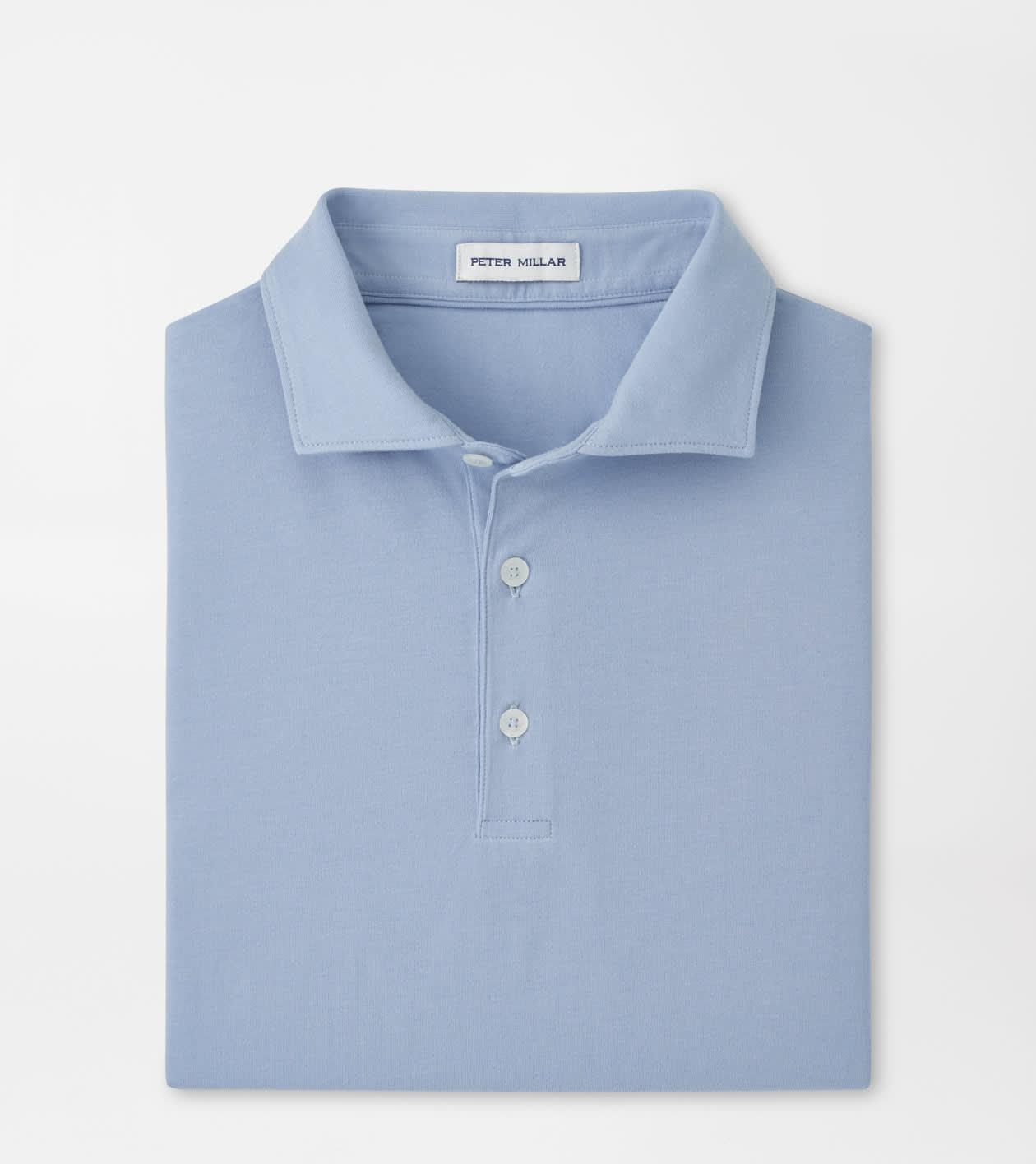 Peter Millar Men's Cloudy Blue Crown Flex Cotton Polo