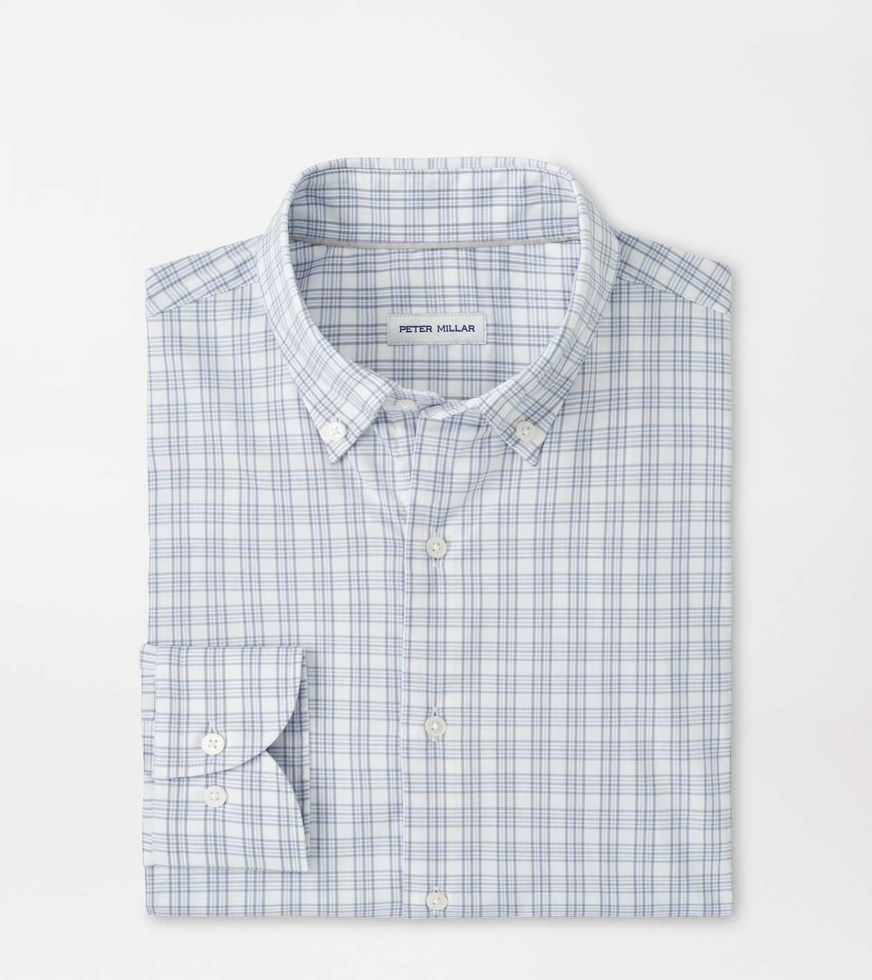Peter Millar Men's Gale Grey Douglas Crown Lite Cotton-Stretch Shirt