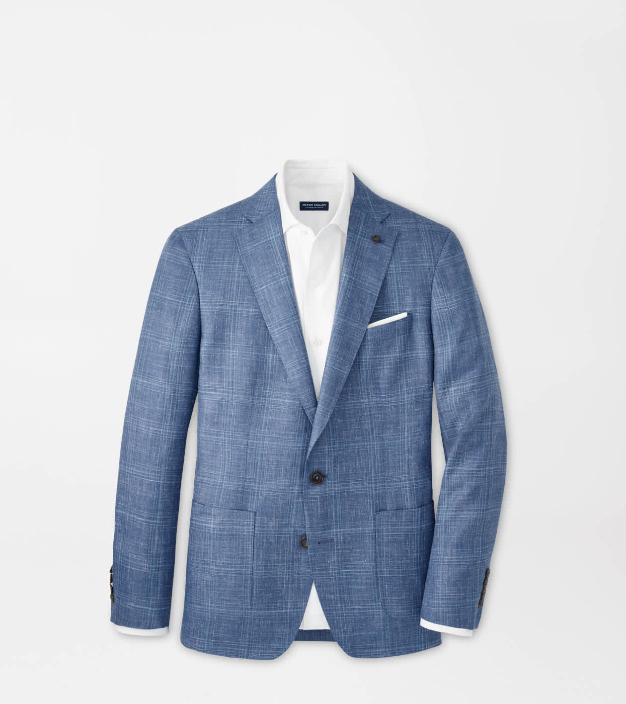Peter Millar Men's Dusk Blue Reynolds Plaid Blazer