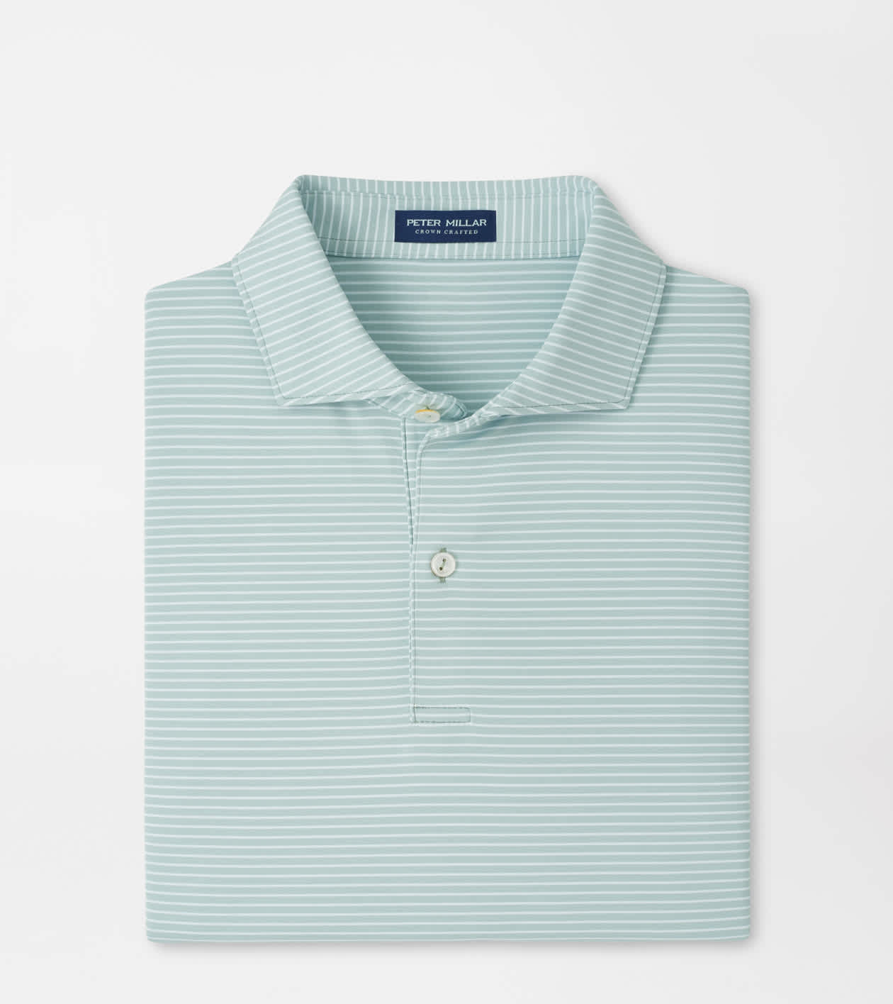 Peter Millar Men's Light Willow Ballad Performance Jersey Polo