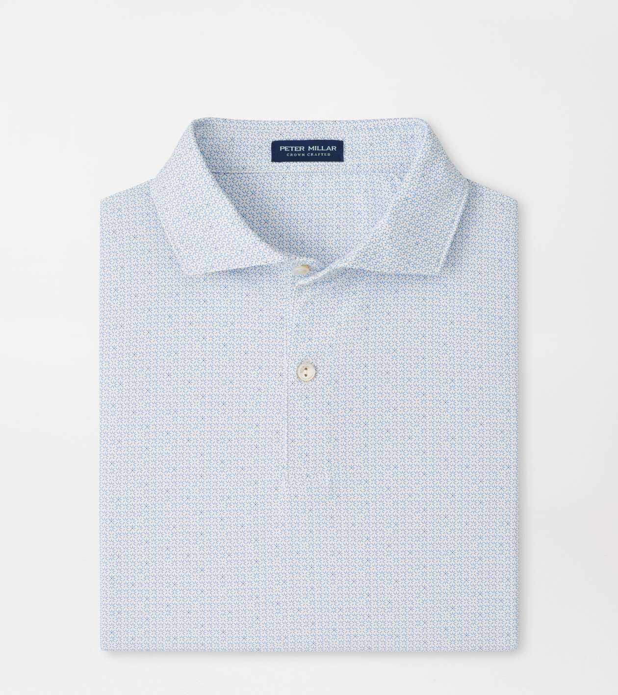 Peter Millar Men's White Alder Performance Jersey Polo