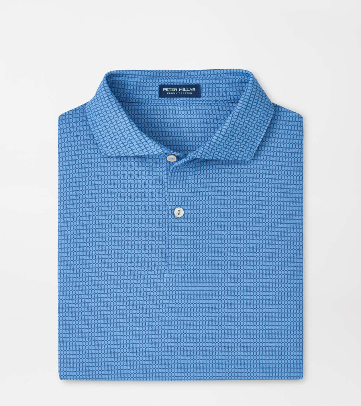 Peter Millar Men's Dusk Blue Ponte Performance Jersey Polo
