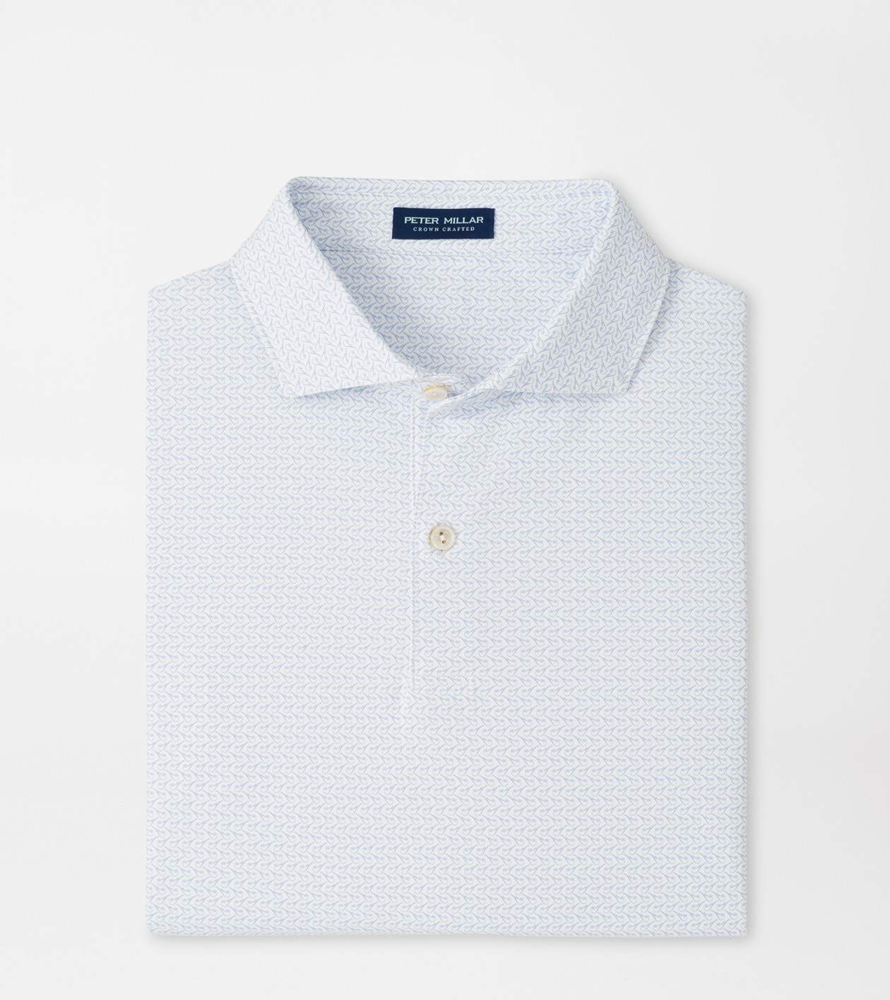 Peter Millar Men's White Briar Performance Jersey Polo