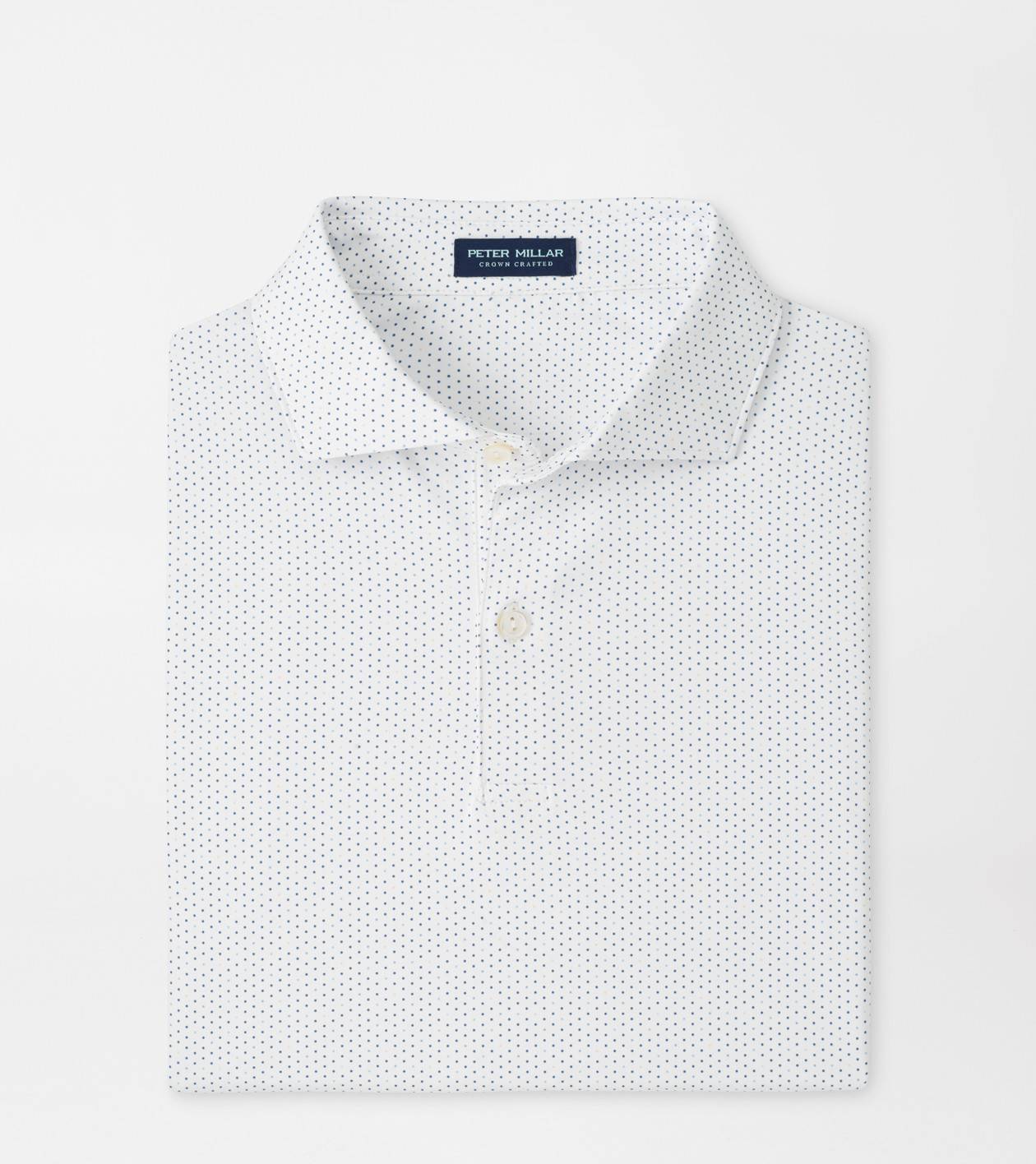 Peter Millar Men's White Fermata Performance Jersey Polo